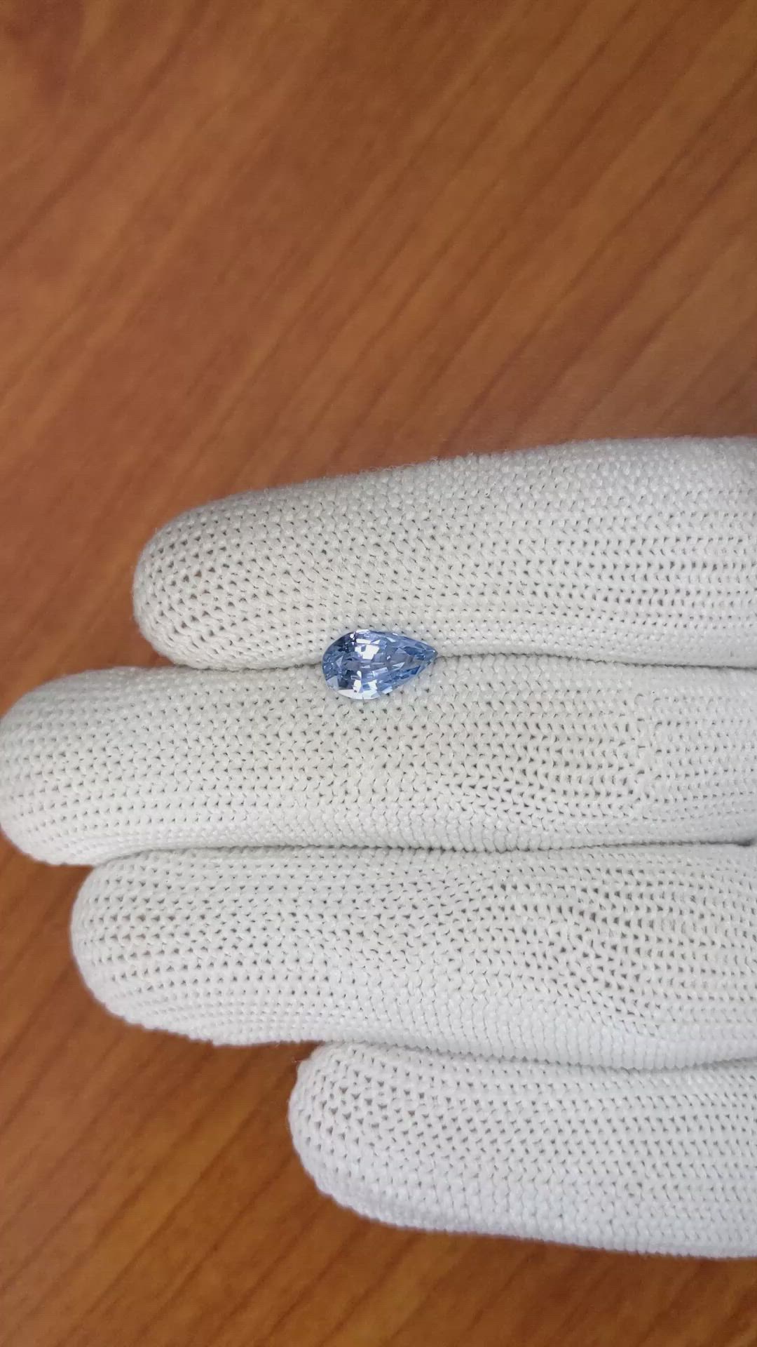 1.54 Ct. Blue Sapphire from Ceylon (Sri Lanka) Size Video