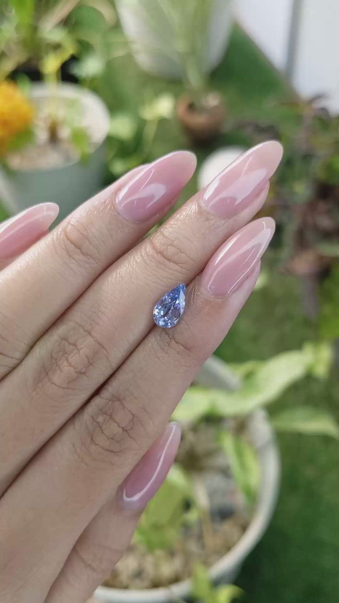 1.54 Ct. Blue Sapphire from Ceylon (Sri Lanka) Size Video
