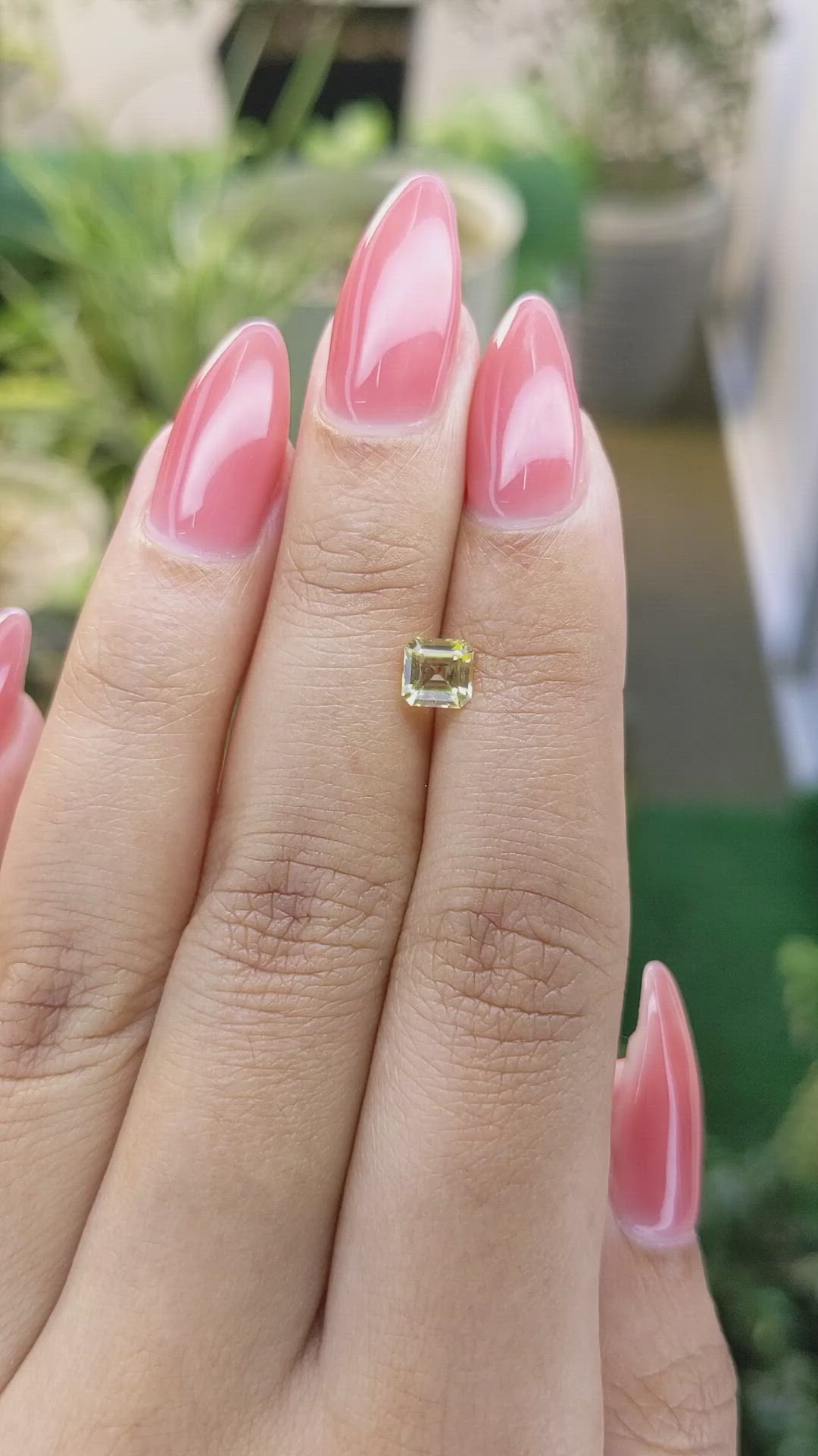 0.73 Ct. Yellow Sapphire from Ceylon (Sri Lanka) Size Video