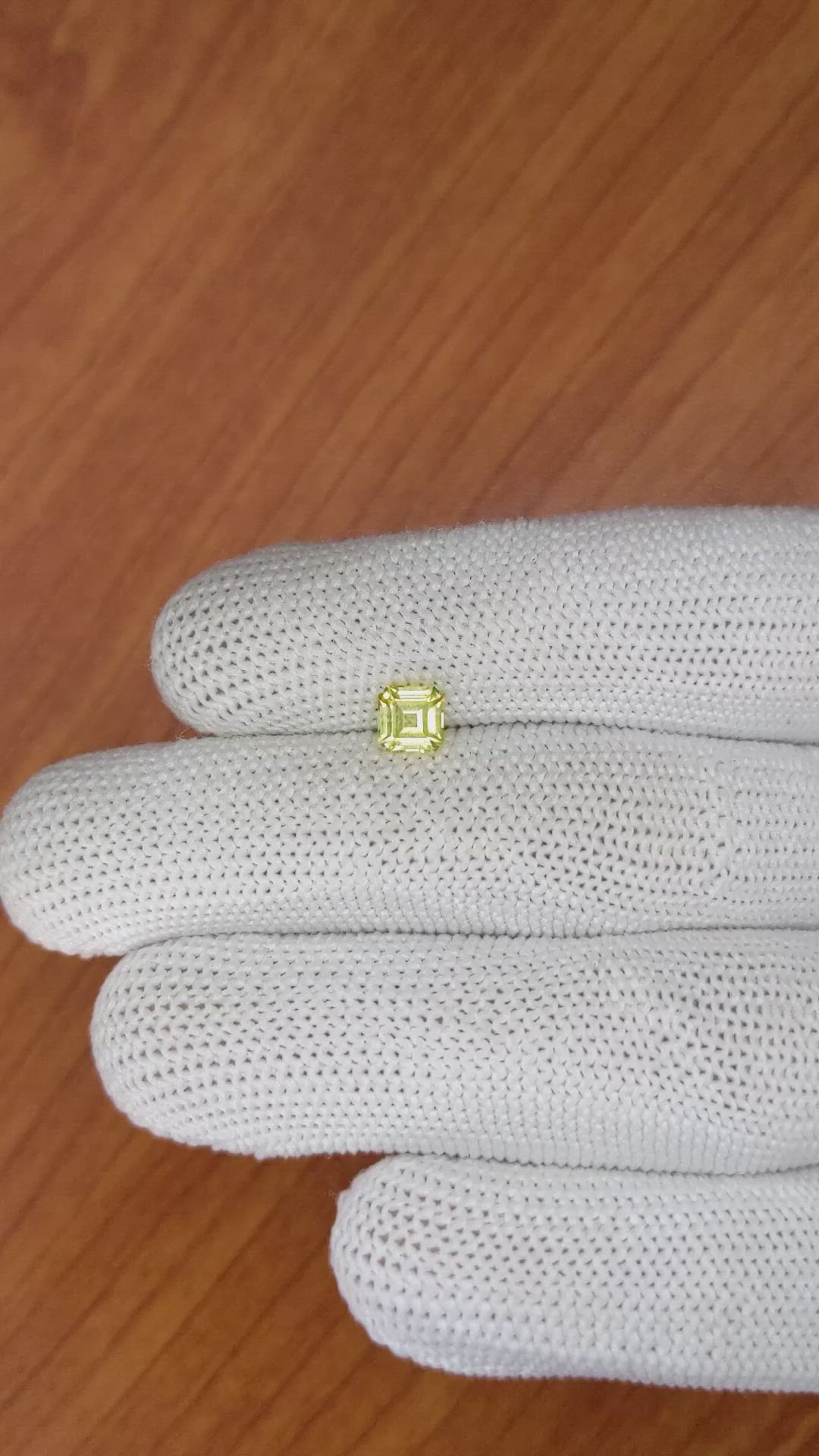0.73 Ct. Yellow Sapphire from Ceylon (Sri Lanka) Size Video