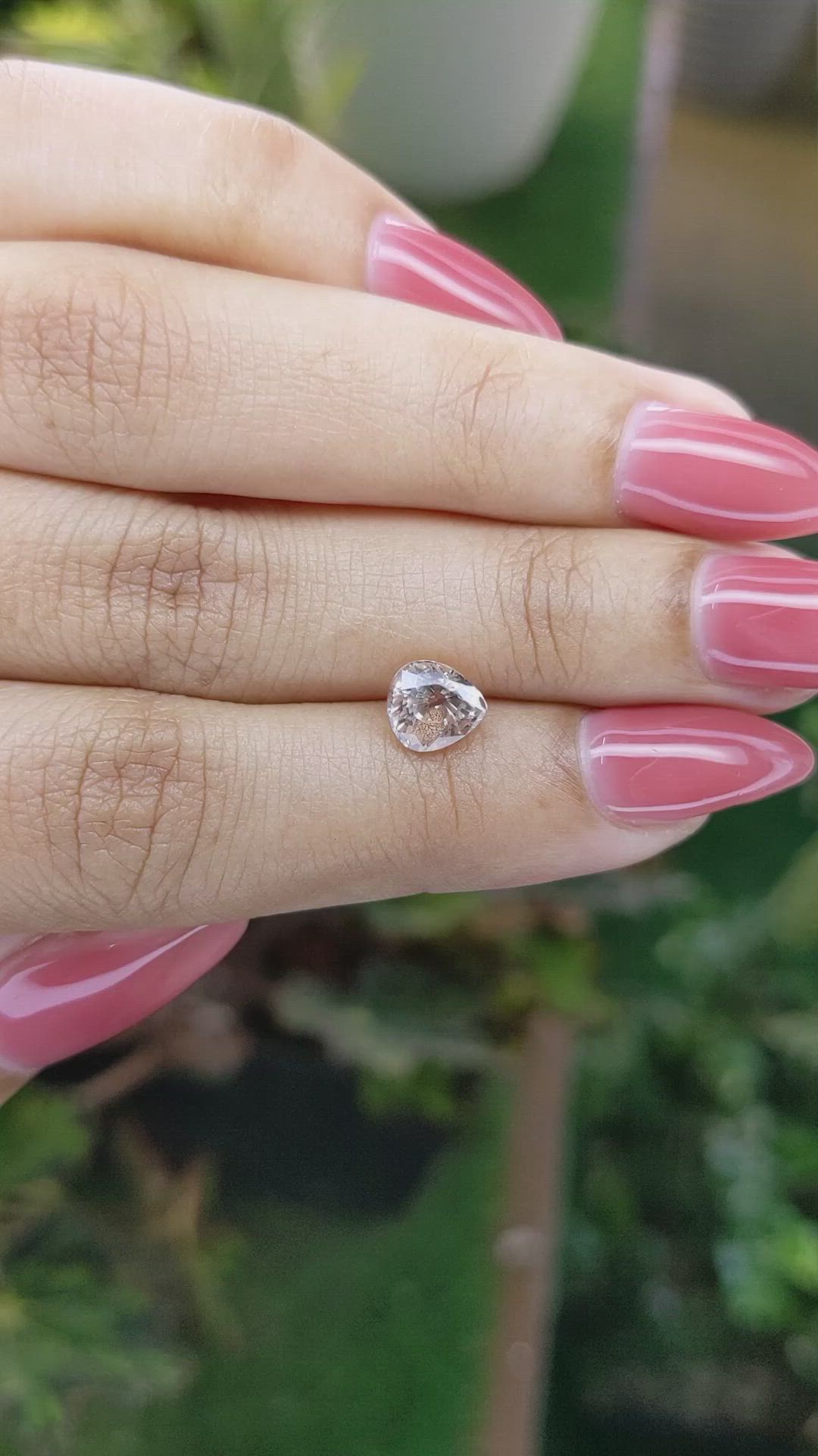 1.57 Ct. Peach Sapphire from Ceylon (Sri Lanka) Size Video