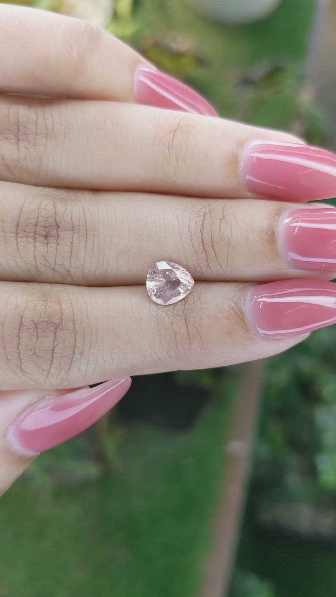 1.34 Ct. Pink Sapphire from Ceylon (Sri Lanka) Size Video