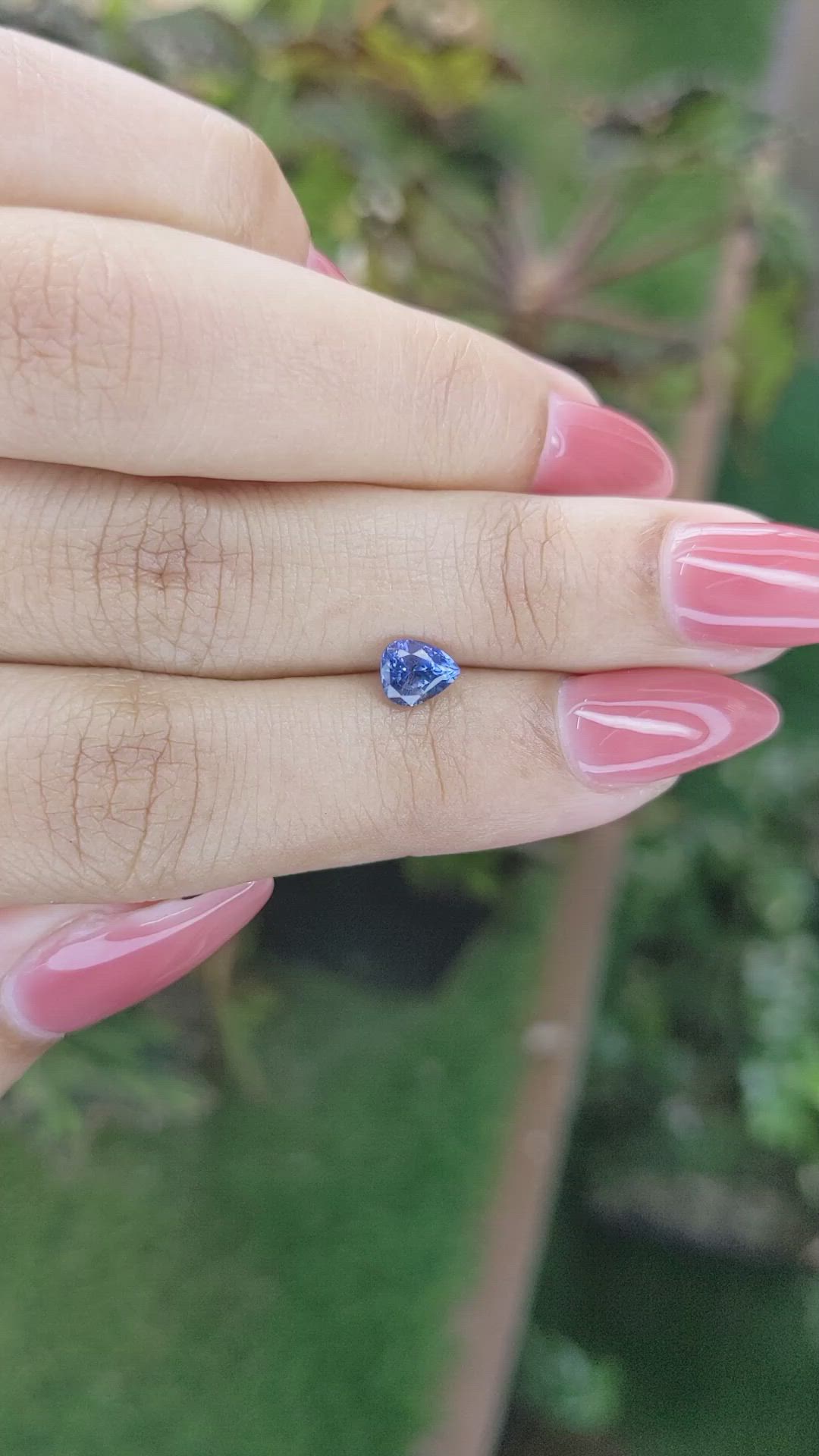 0.79 Ct. Blue Sapphire from Ceylon (Sri Lanka) Size Video