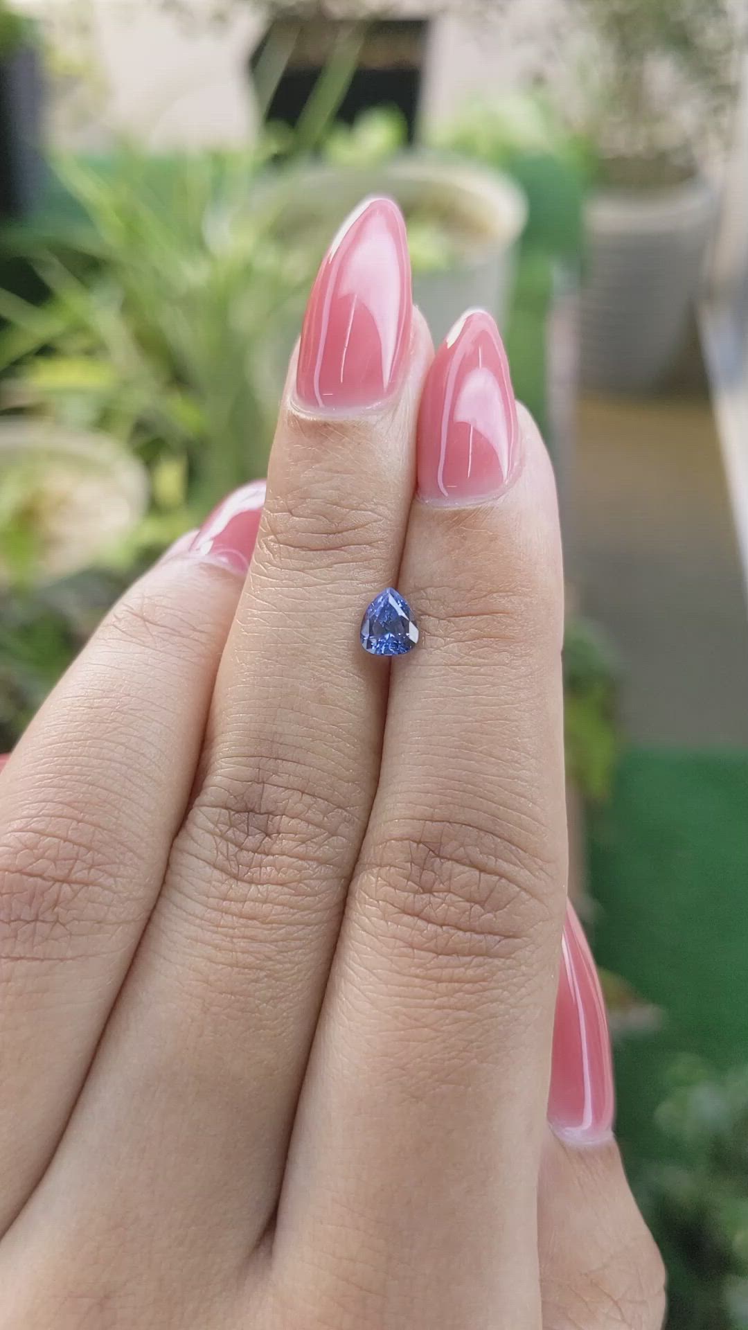 0.79 Ct. Blue Sapphire from Ceylon (Sri Lanka) Size Video