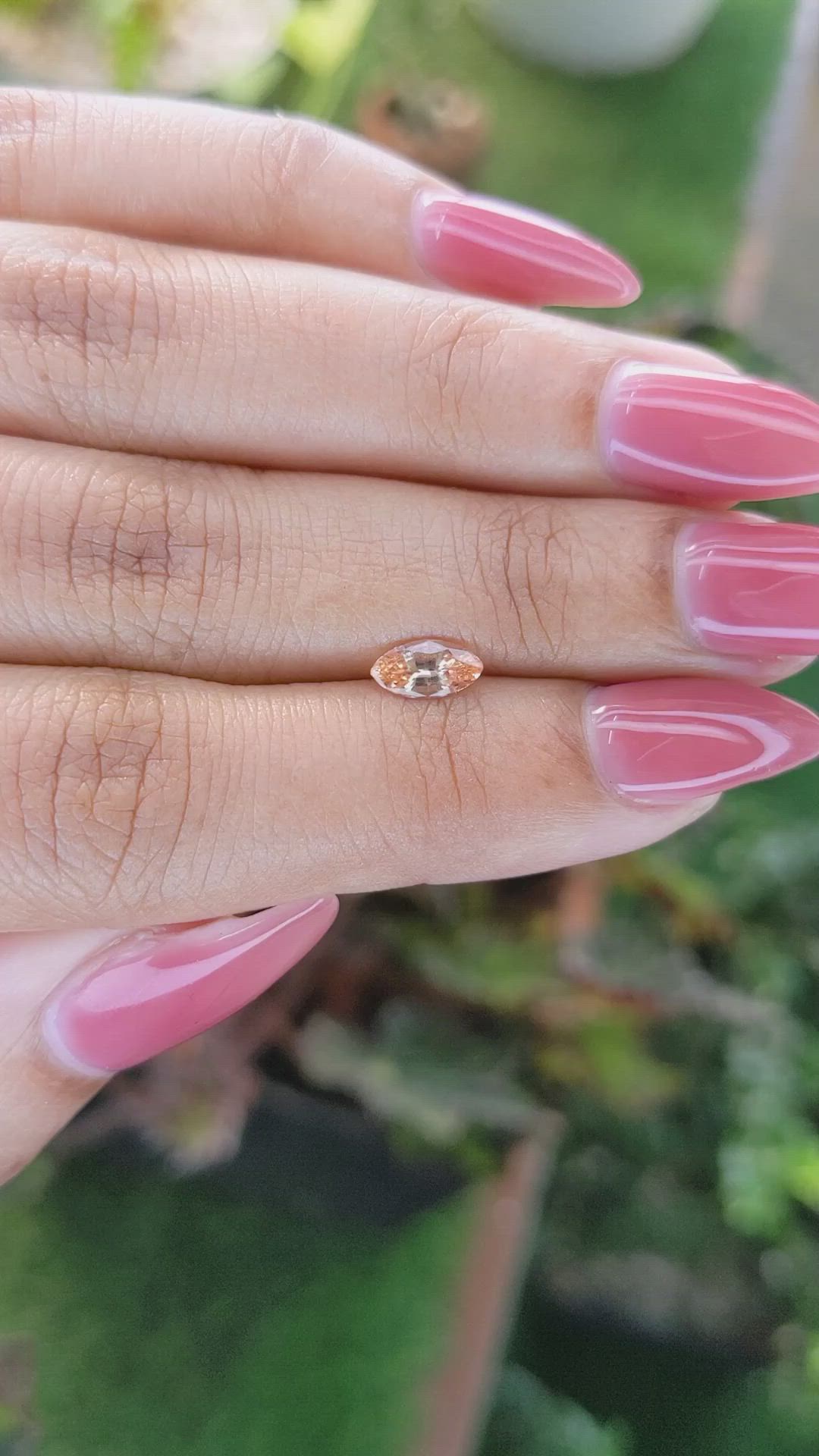 0.66 Ct. Padparadscha Sapphire from Ceylon (Sri Lanka) Size Video