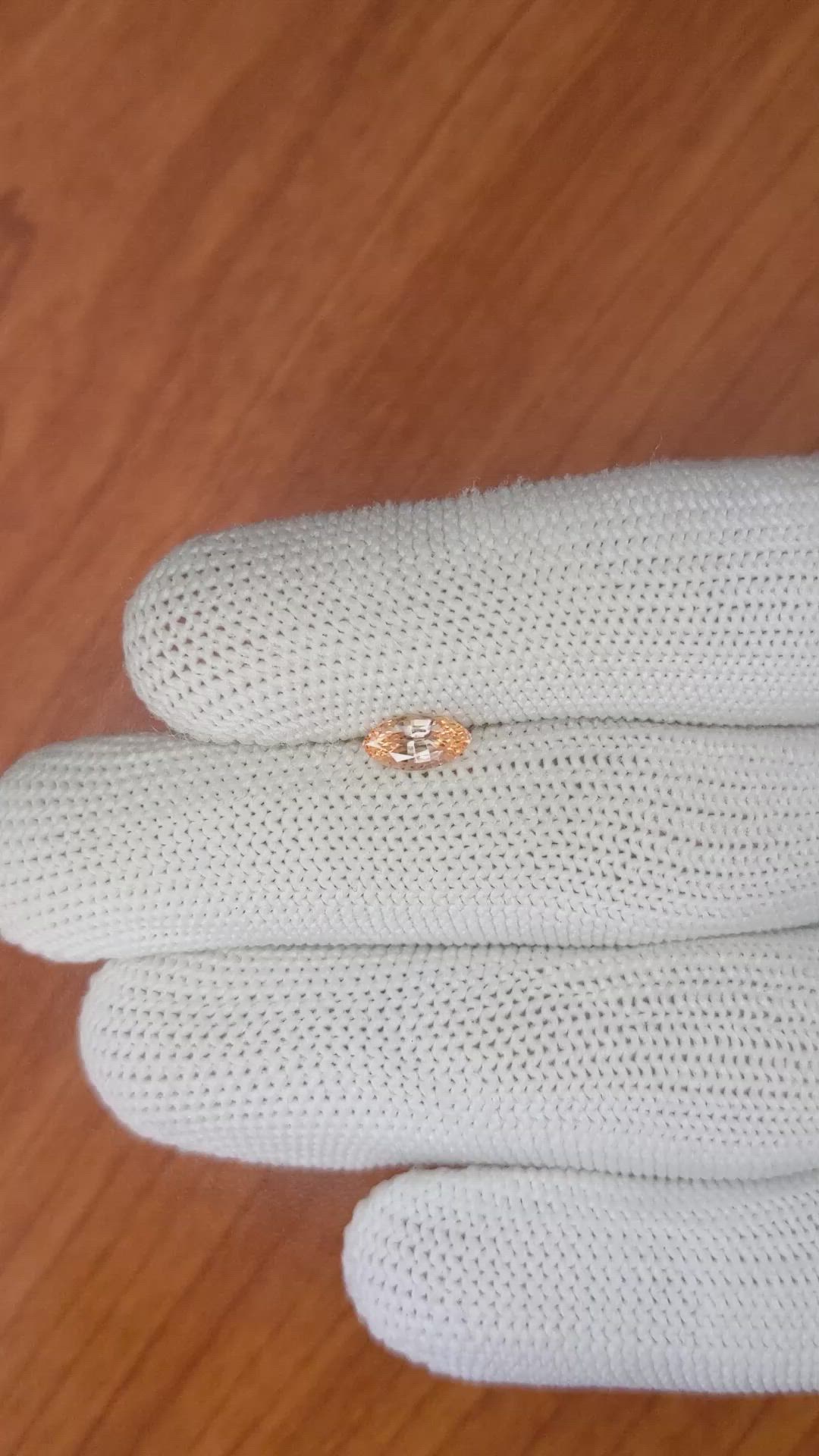 0.66 Ct. Padparadscha Sapphire from Ceylon (Sri Lanka) Size Video