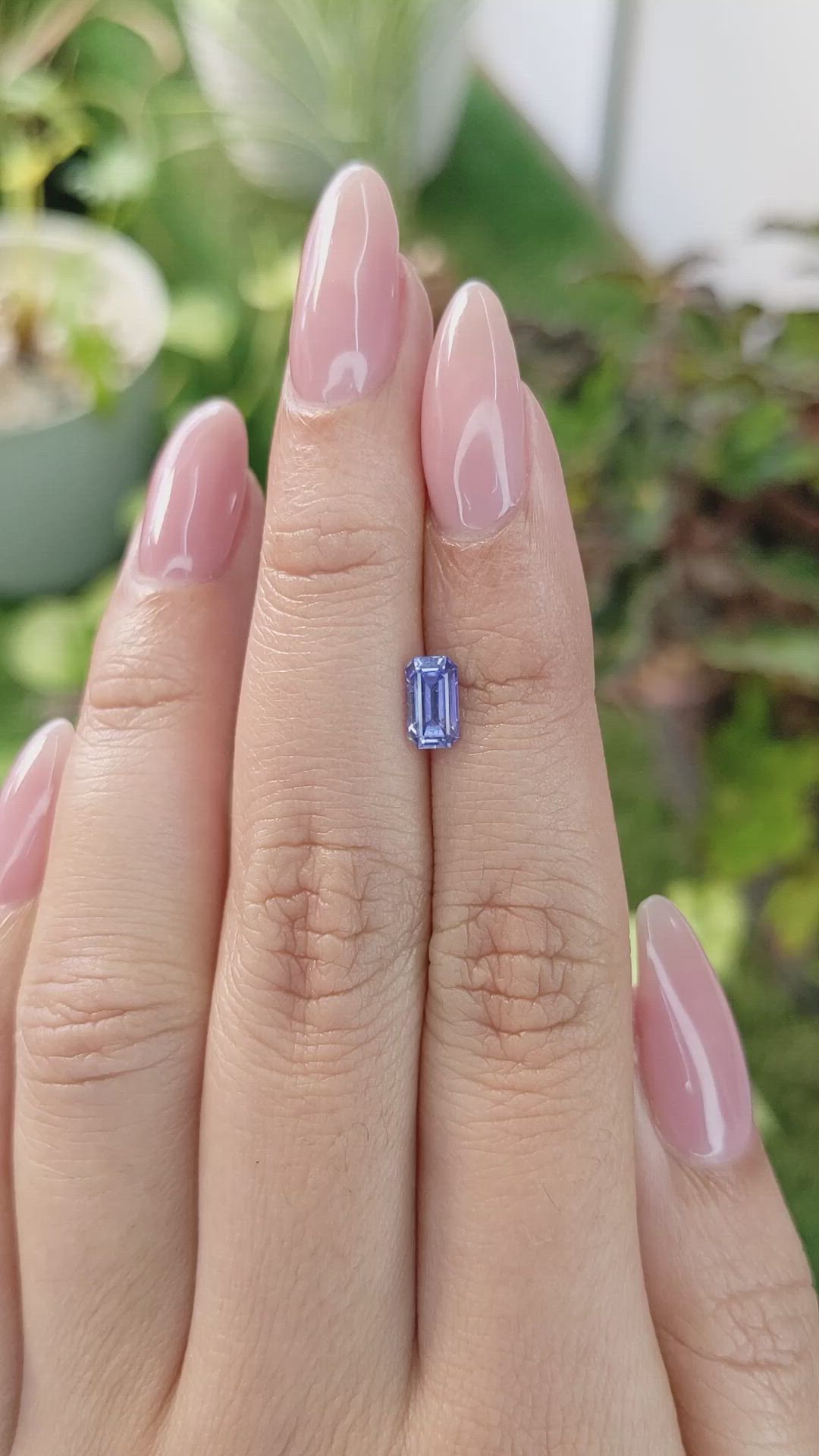 0.89 Ct. Violet Sapphire from Ceylon (Sri Lanka) Size Video