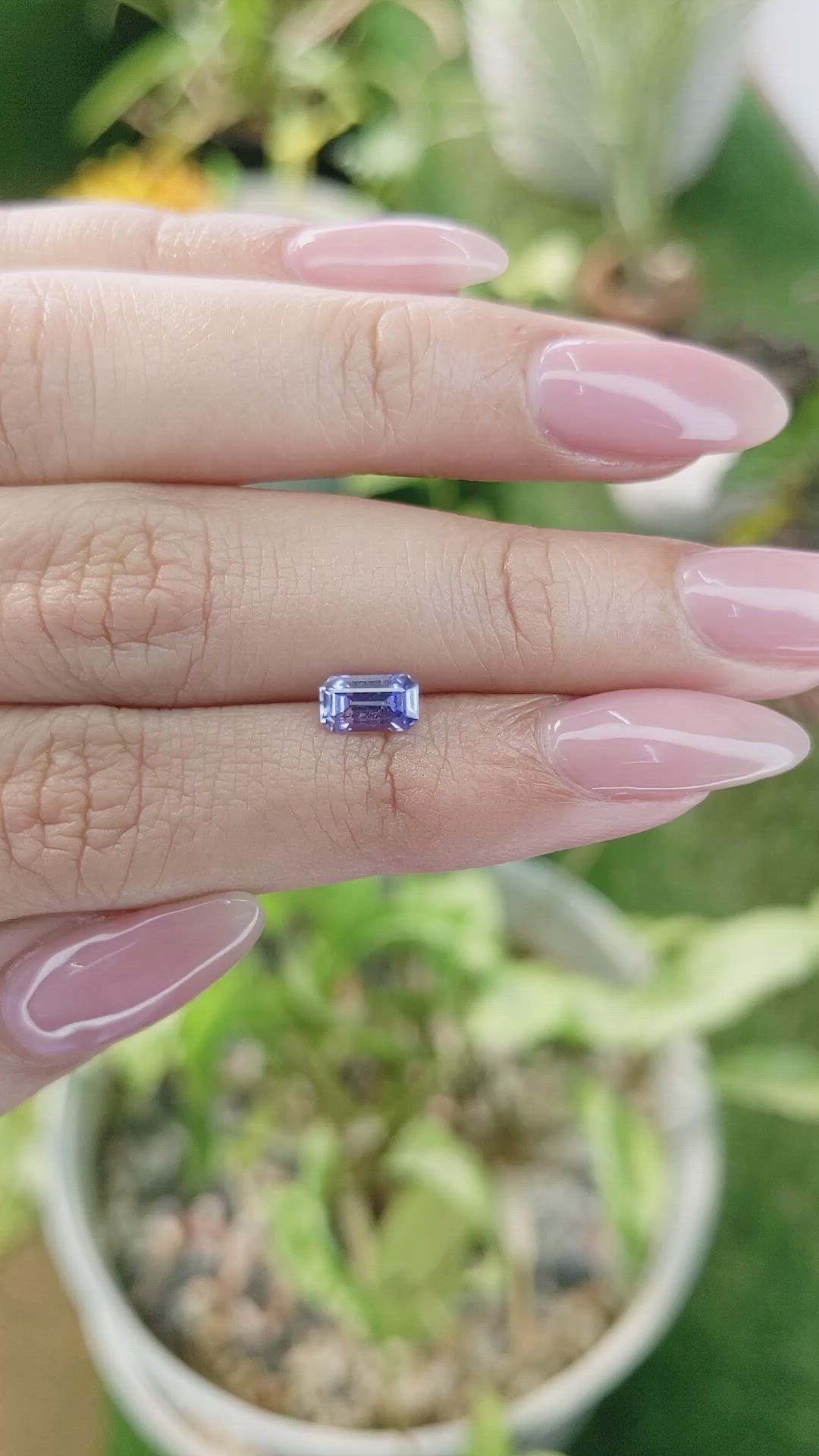 0.89 Ct. Violet Sapphire from Ceylon (Sri Lanka) Size Video