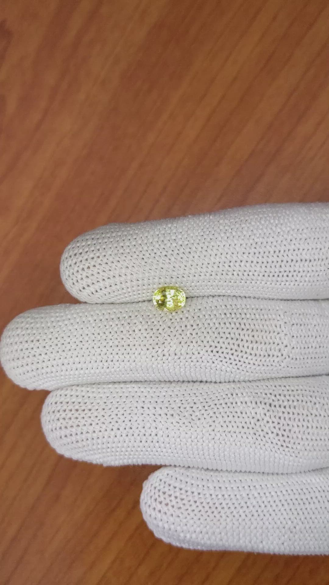 0.92 Ct. Yellow Sapphire from Ceylon (Sri Lanka) Size Video