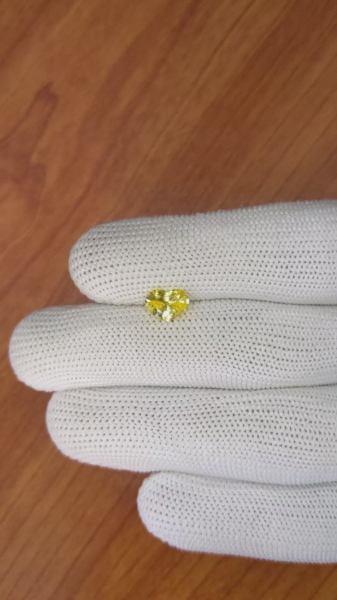 1.28 Ct. Yellow Sapphire from Ceylon (Sri Lanka) Size Video