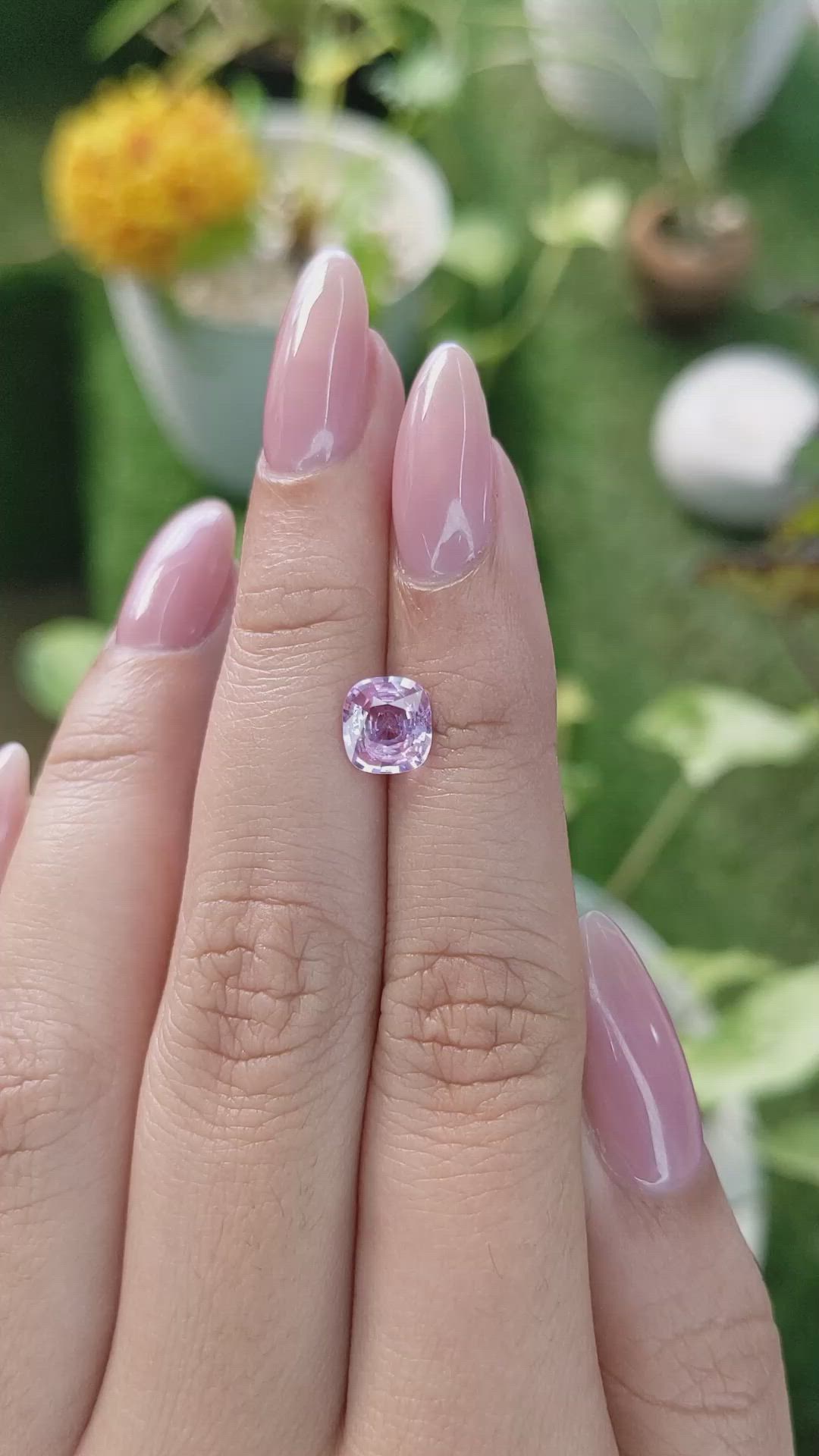 1.29 Ct. Pink Sapphire from Ceylon (Sri Lanka) Size Video