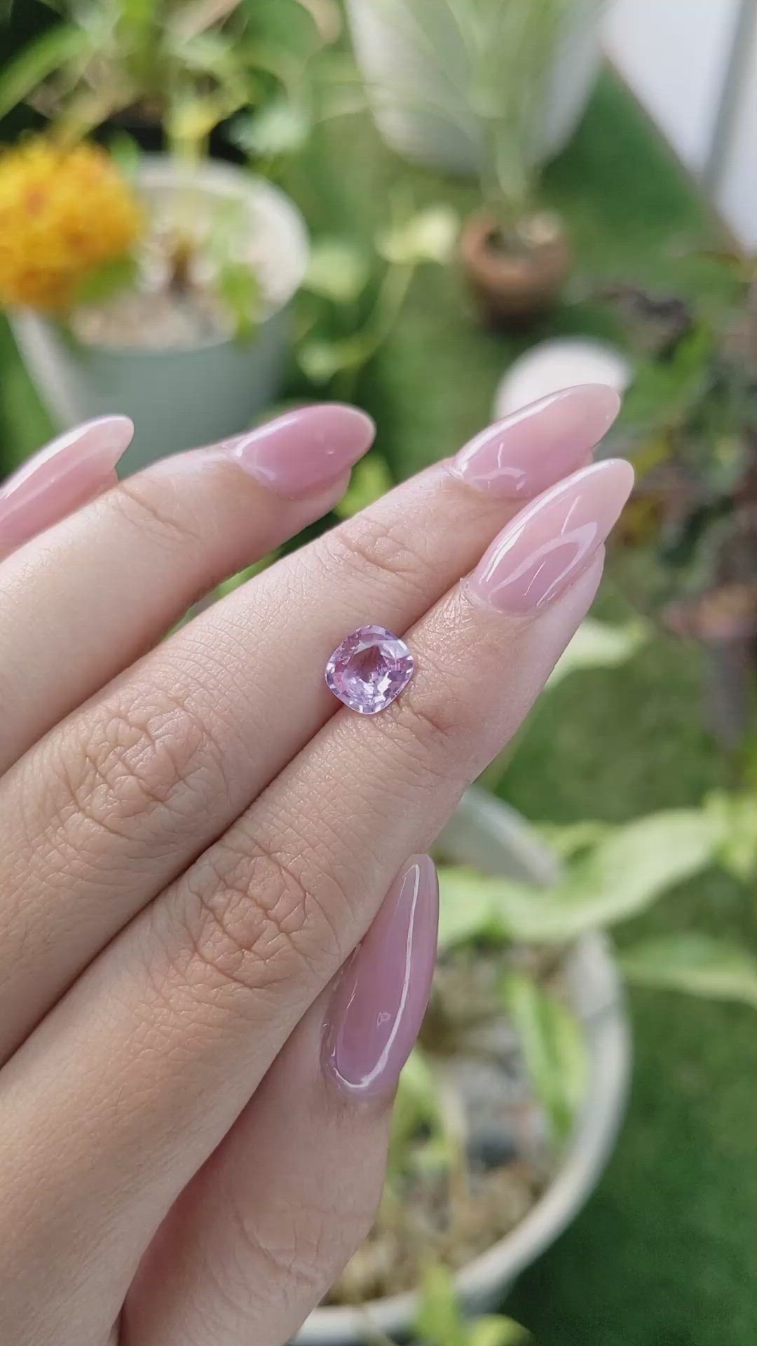 1.29 Ct. Pink Sapphire from Ceylon (Sri Lanka) Size Video