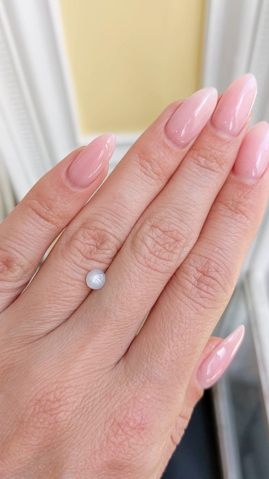 0.83 Ct. White Star Sapphire from Ceylon (Sri Lanka) Size Video