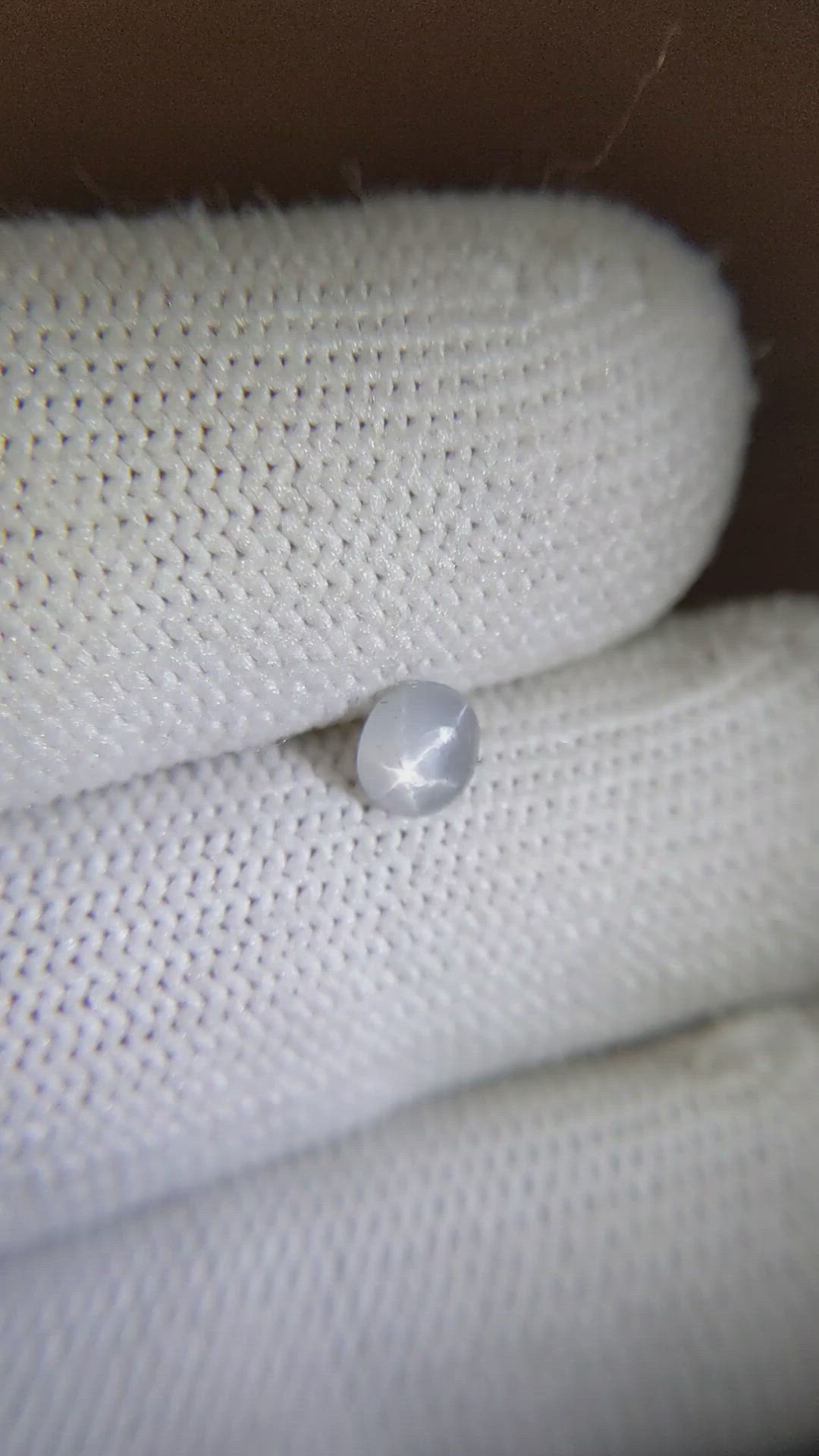 0.83 Ct. White Star Sapphire from Ceylon (Sri Lanka) Size Video