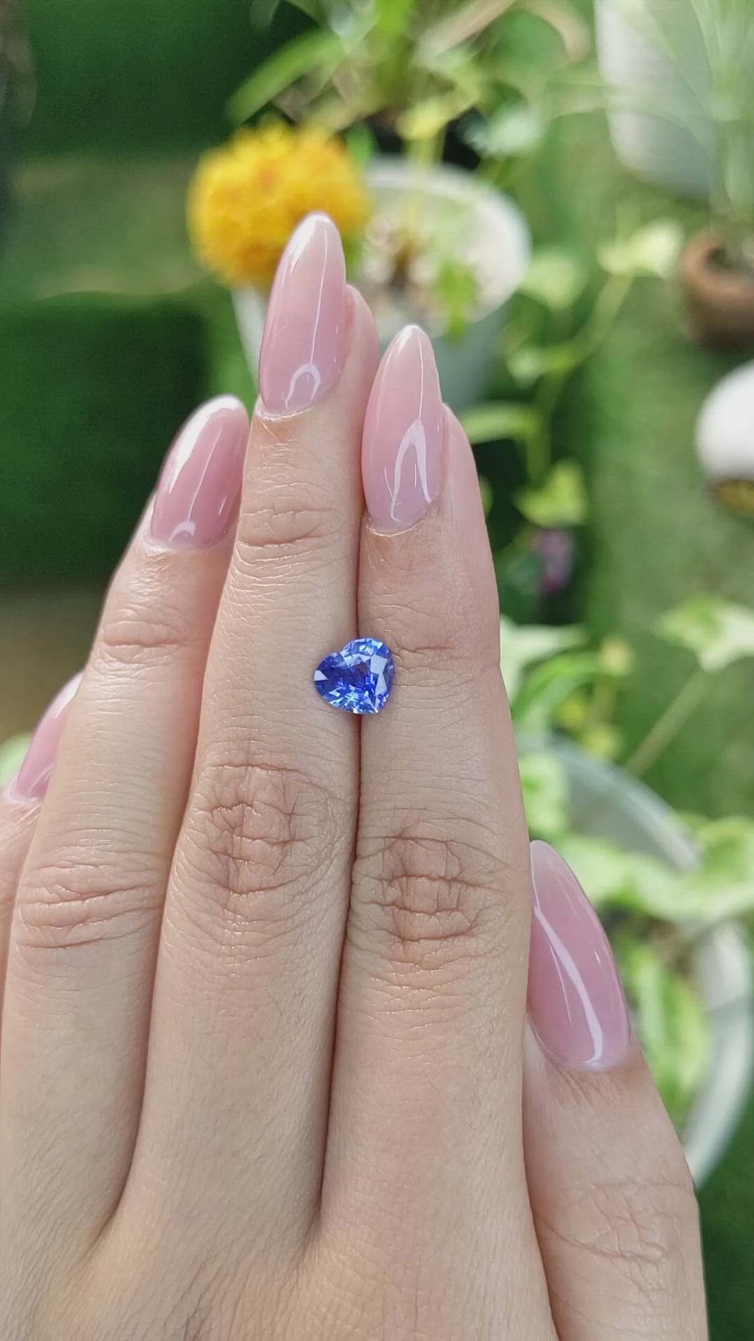 1.24 Ct. Blue Sapphire from Ceylon (Sri Lanka) Size Video