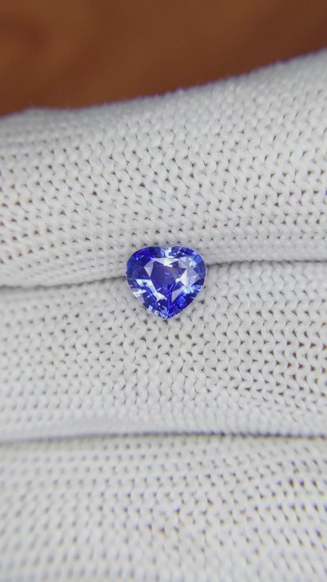 1.24 Ct. Blue Sapphire from Ceylon (Sri Lanka) Size Video