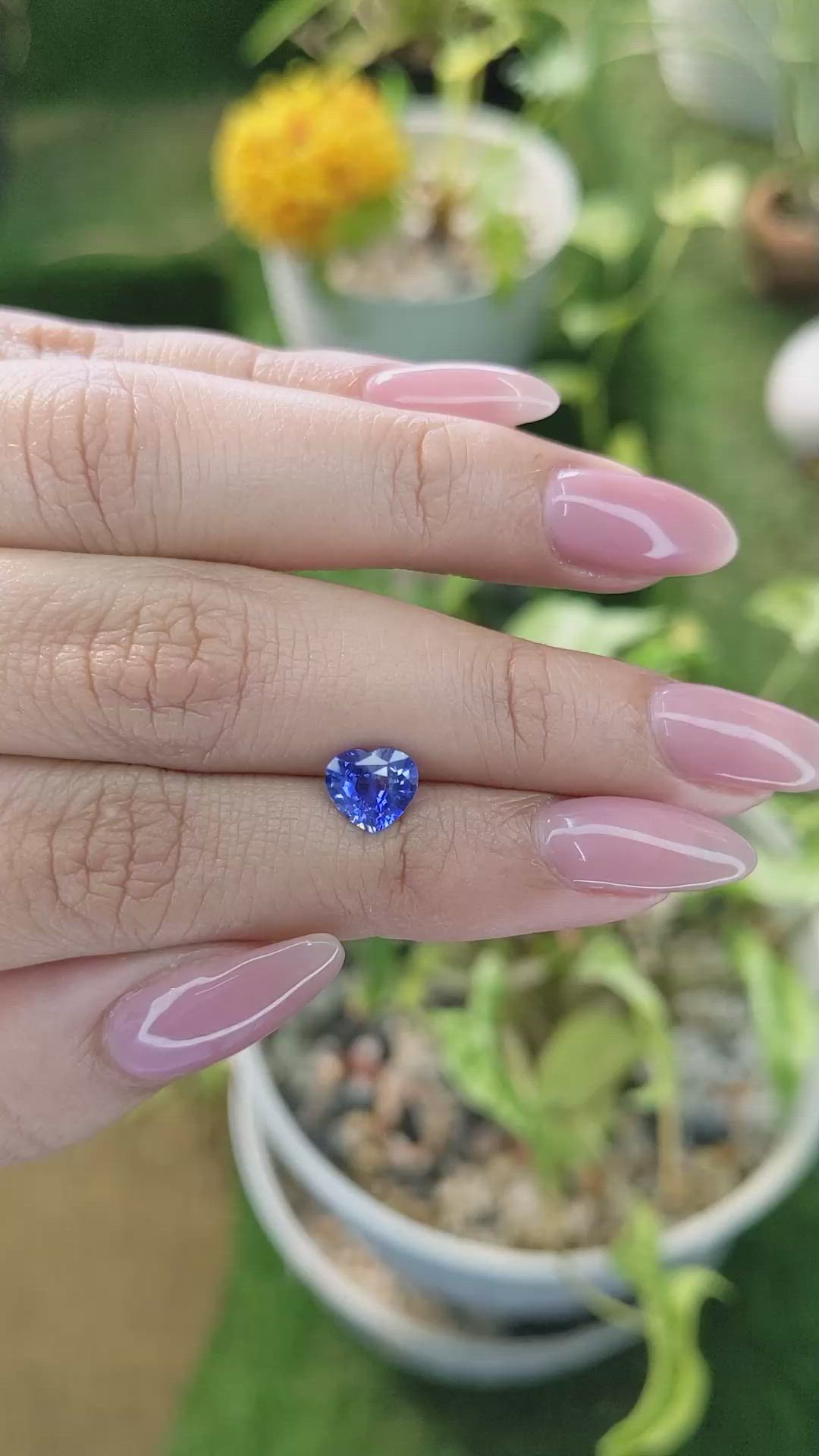 1.24 Ct. Blue Sapphire from Ceylon (Sri Lanka) Size Video