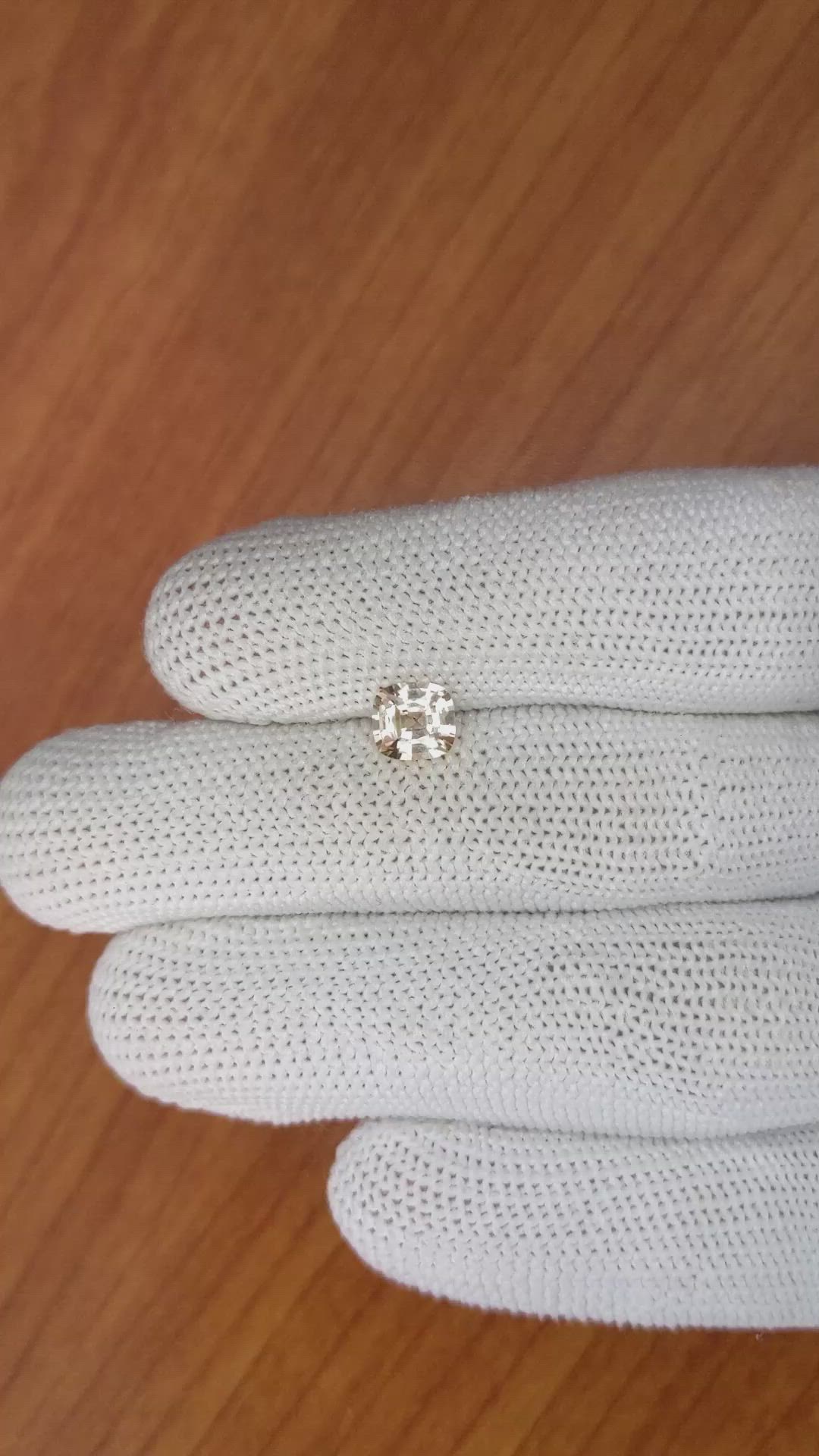 1.04 Ct. Peach Sapphire from Ceylon (Sri Lanka) Size Video