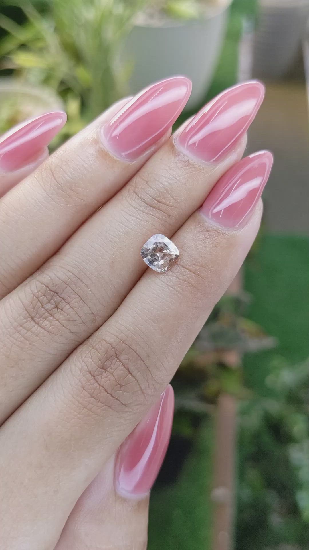 1.04 Ct. Peach Sapphire from Ceylon (Sri Lanka) Size Video