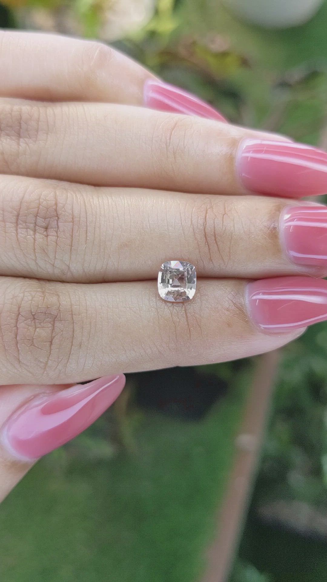 1.04 Ct. Peach Sapphire from Ceylon (Sri Lanka) Size Video