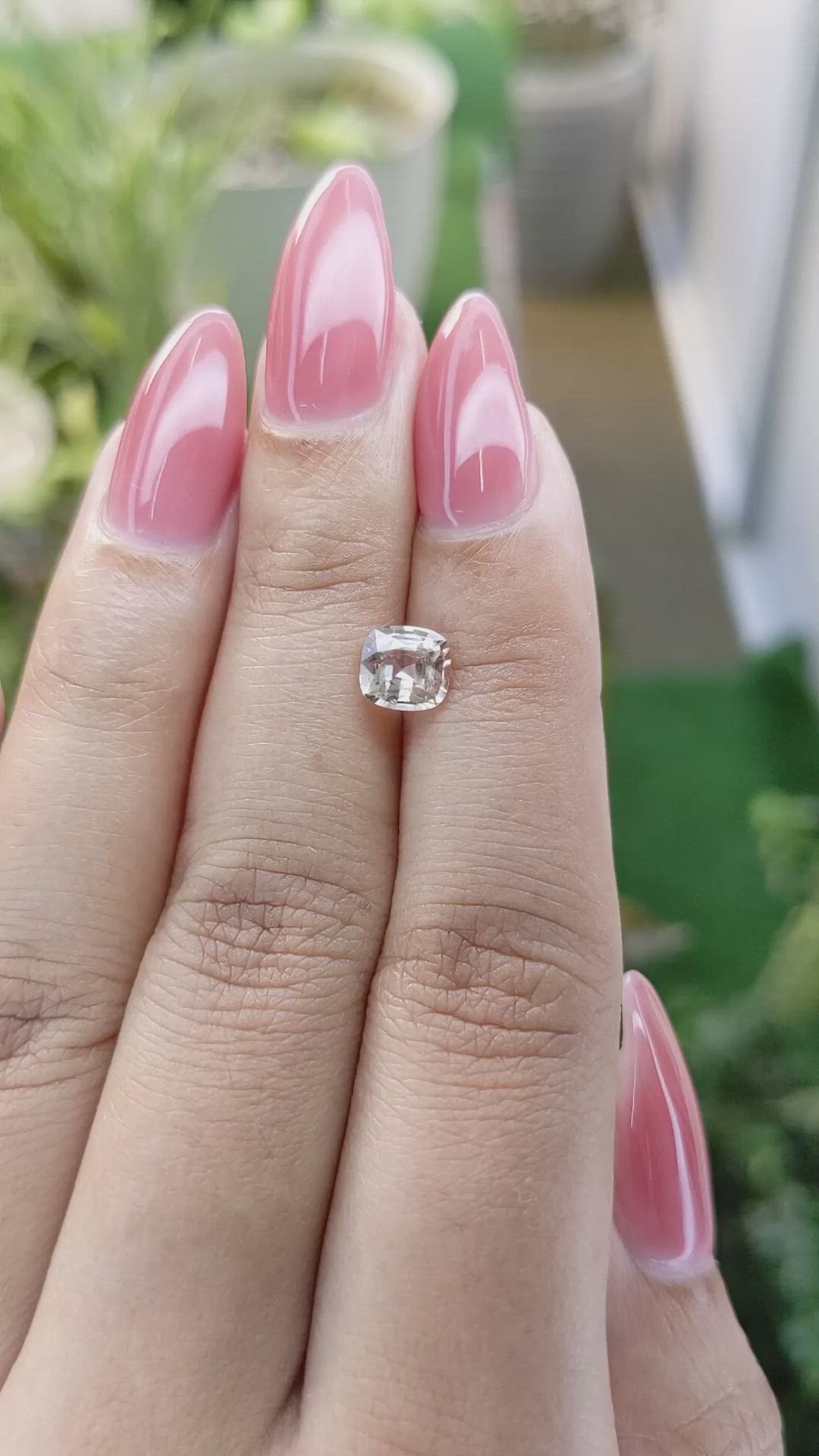 1.04 Ct. Peach Sapphire from Ceylon (Sri Lanka) Size Video