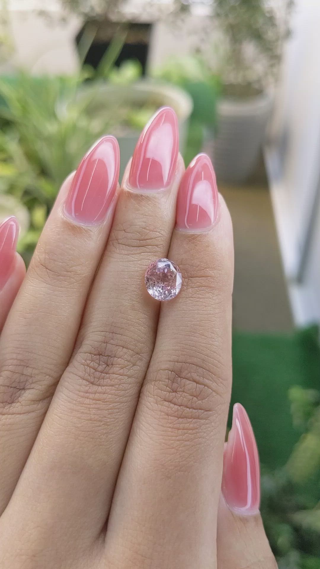 2.82 Ct. Pink Sapphire from Ceylon (Sri Lanka) Size Video