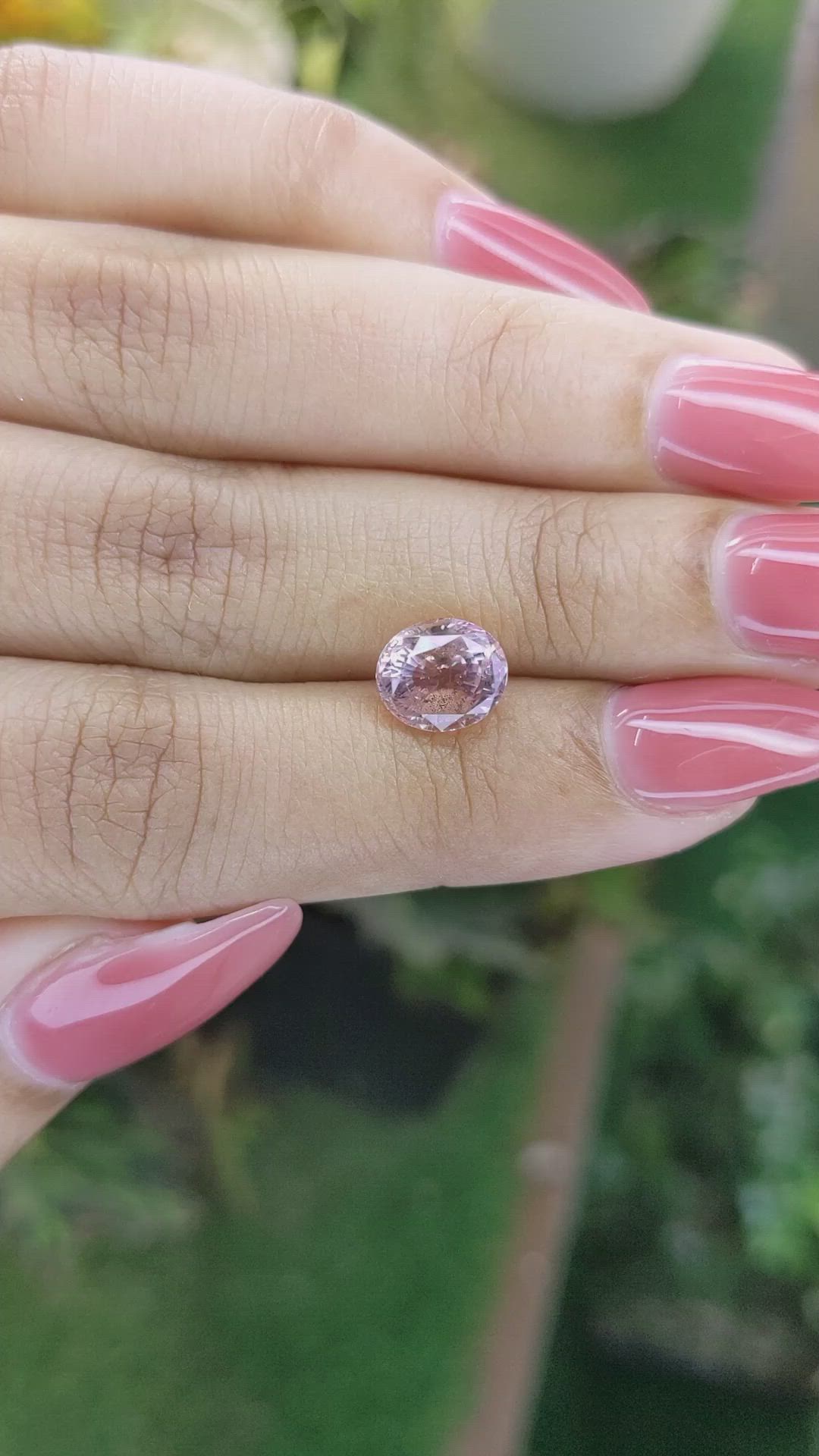 2.82 Ct. Pink Sapphire from Ceylon (Sri Lanka) Size Video