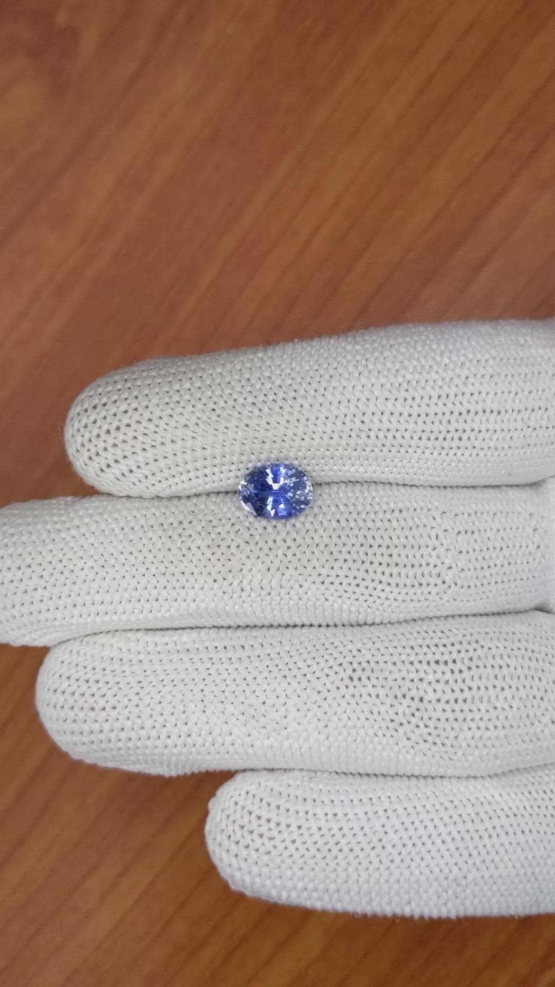 1.77 Ct. Blue Sapphire from Ceylon (Sri Lanka) Size Video