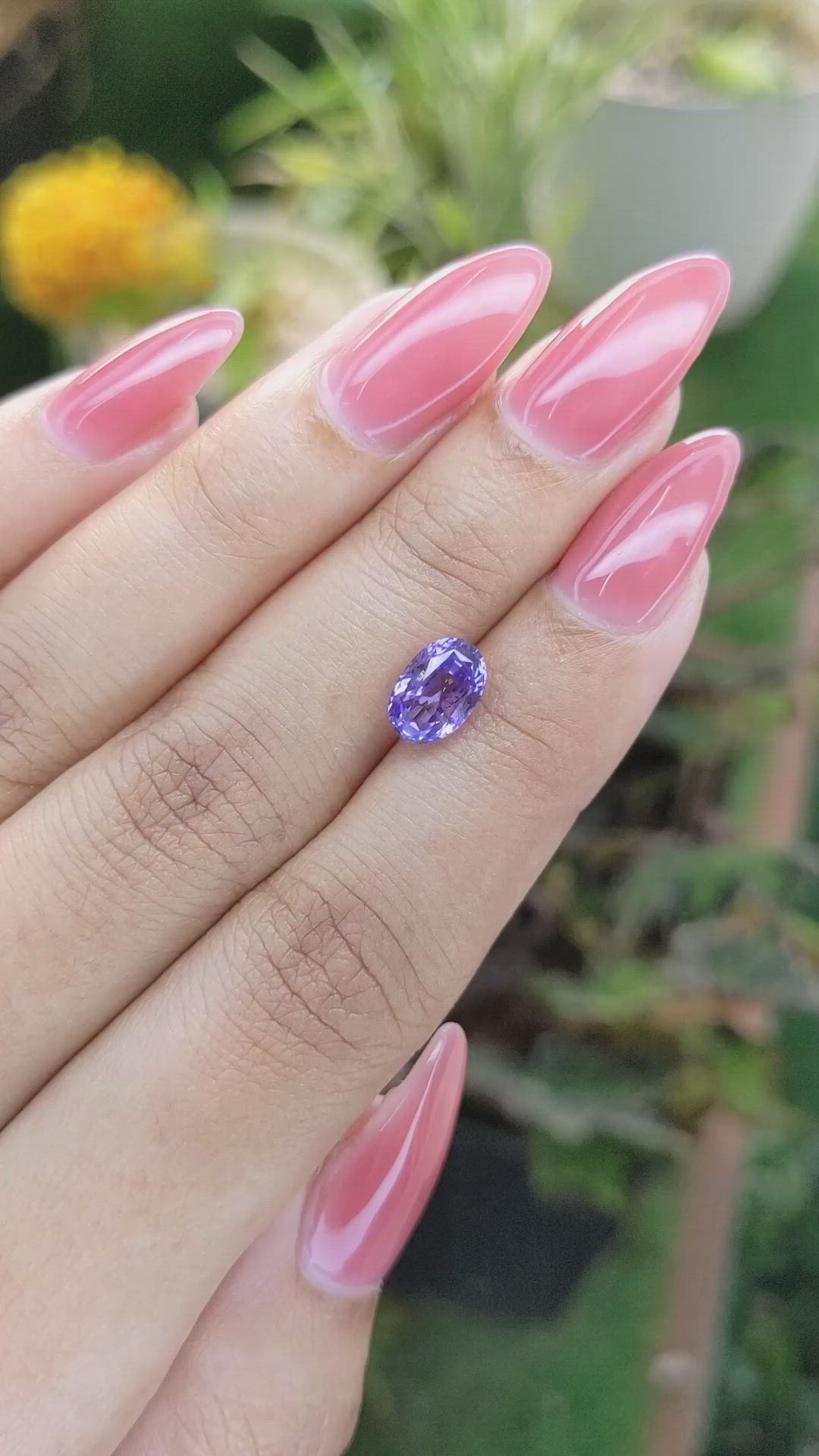 2.17 Ct. Purple Sapphire from Ceylon (Sri Lanka) Size Video