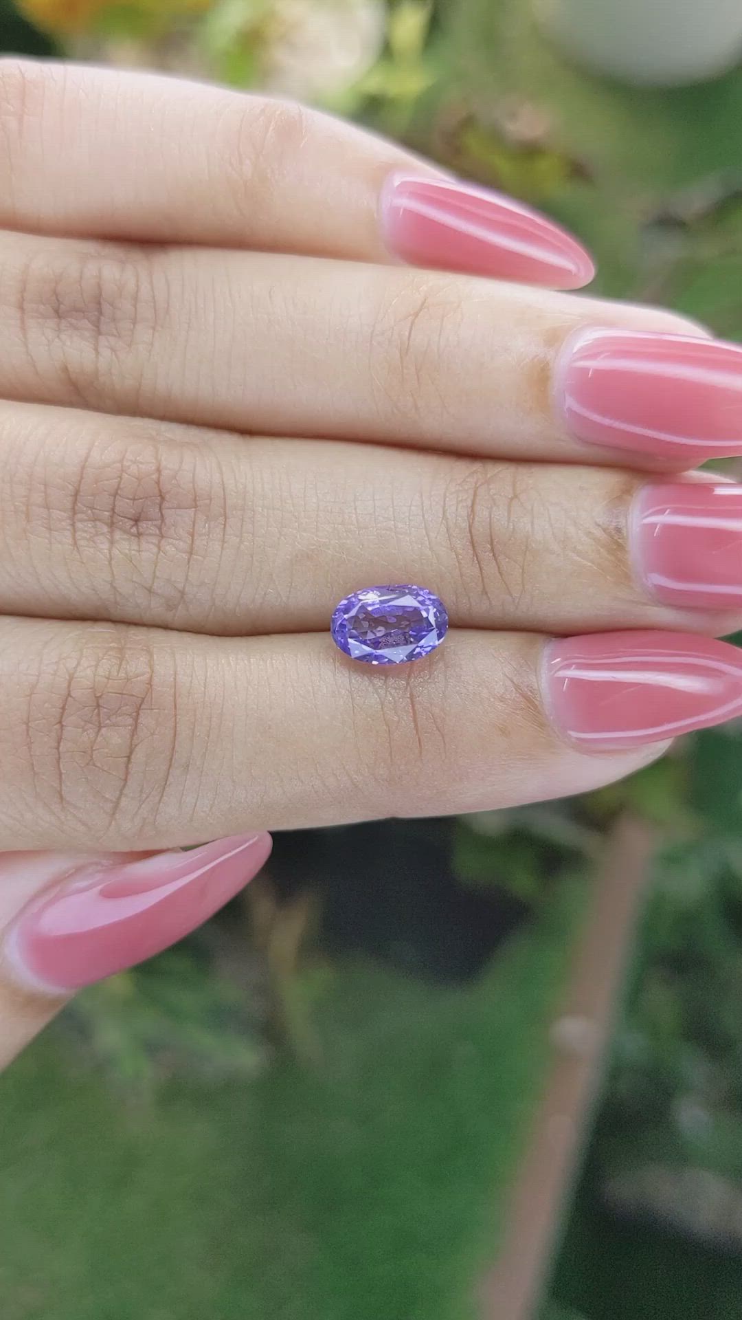 2.17 Ct. Purple Sapphire from Ceylon (Sri Lanka) Size Video