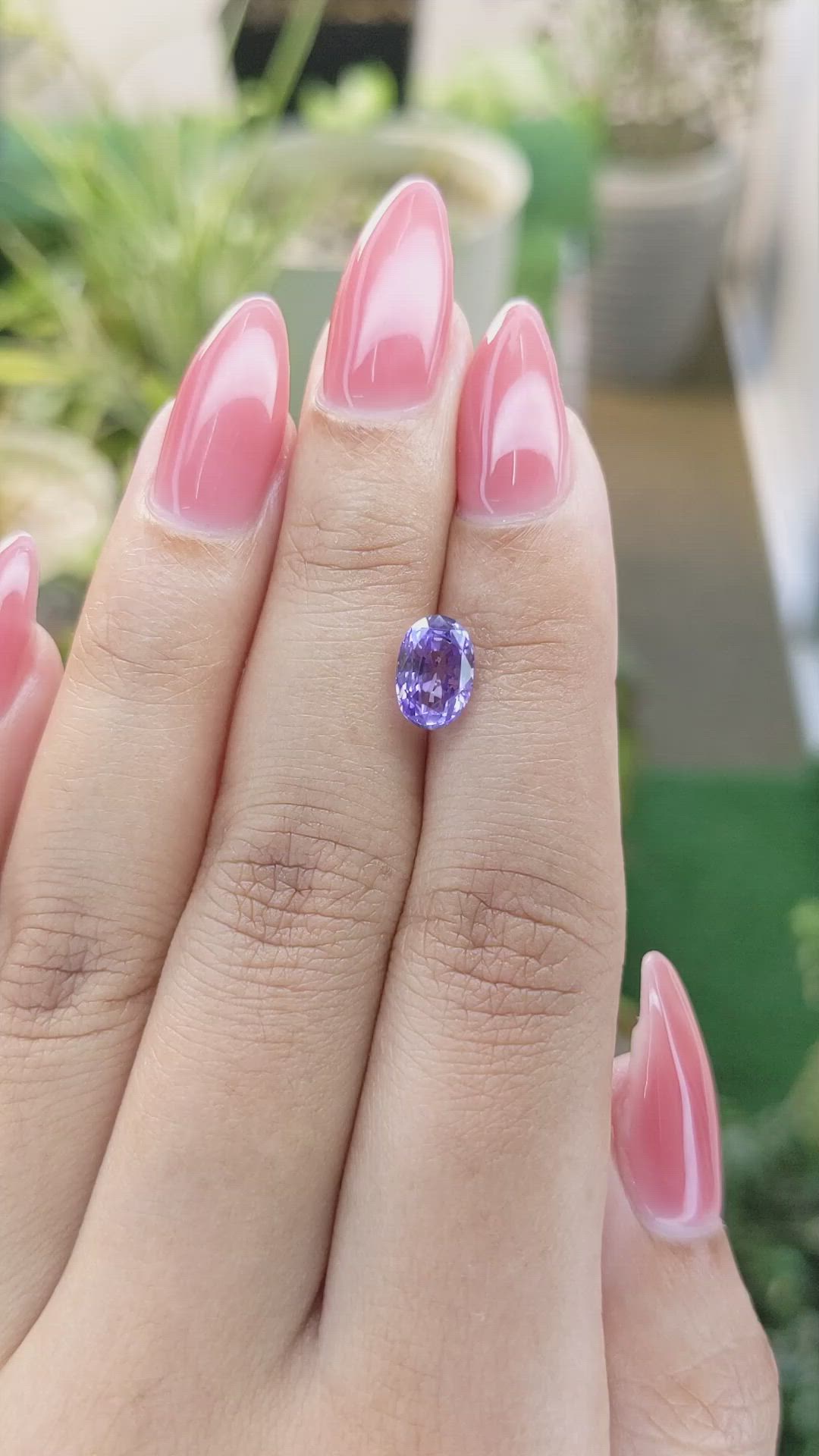2.17 Ct. Purple Sapphire from Ceylon (Sri Lanka) Size Video