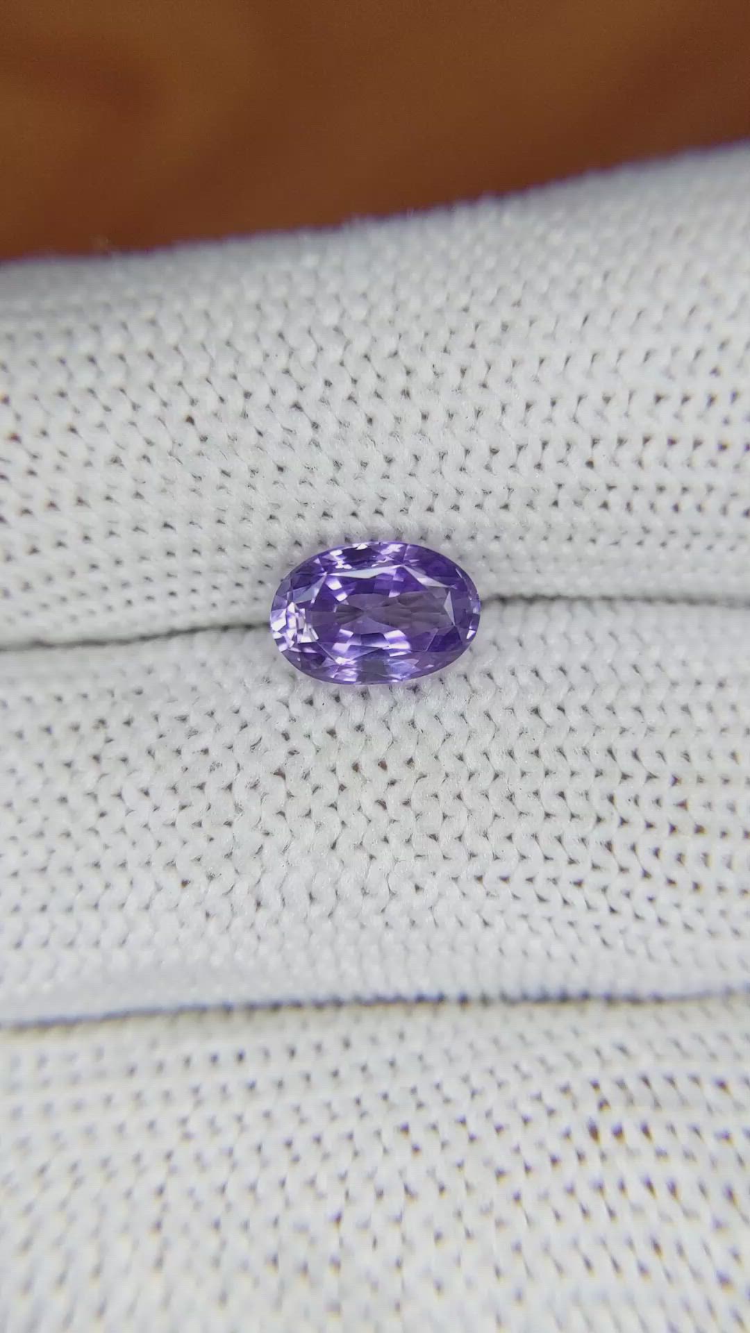 2.17 Ct. Purple Sapphire from Ceylon (Sri Lanka) Size Video