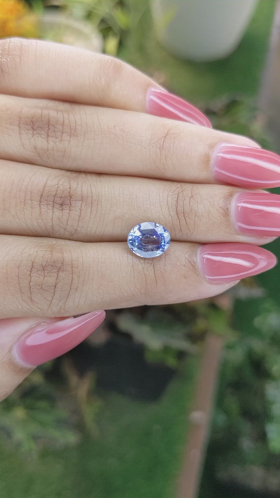 2.57 Ct. Blue Sapphire from Ceylon (Sri Lanka) Size Video