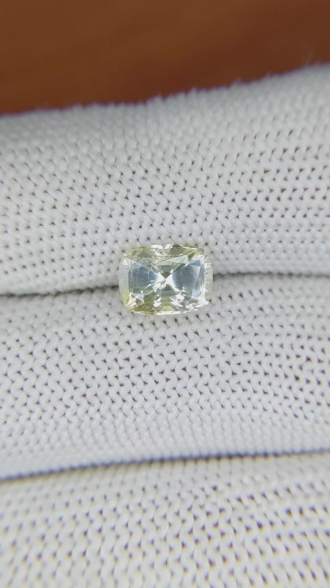 2.22 Ct. Yellow Sapphire from Ceylon (Sri Lanka) Size Video