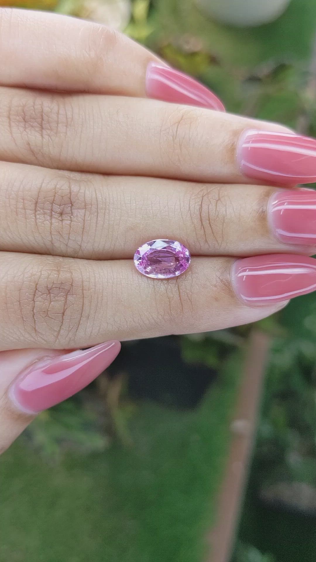 2.09 Ct. Pink Sapphire from Ceylon (Sri Lanka) Size Video