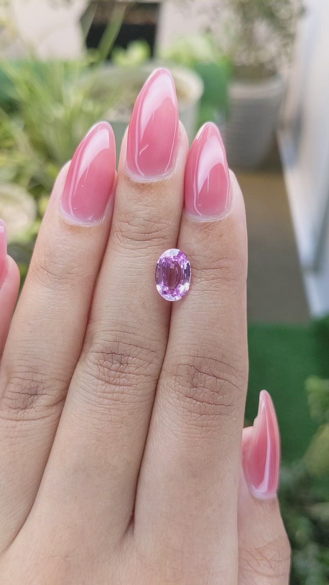 2.09 Ct. Pink Sapphire from Ceylon (Sri Lanka) Size Video