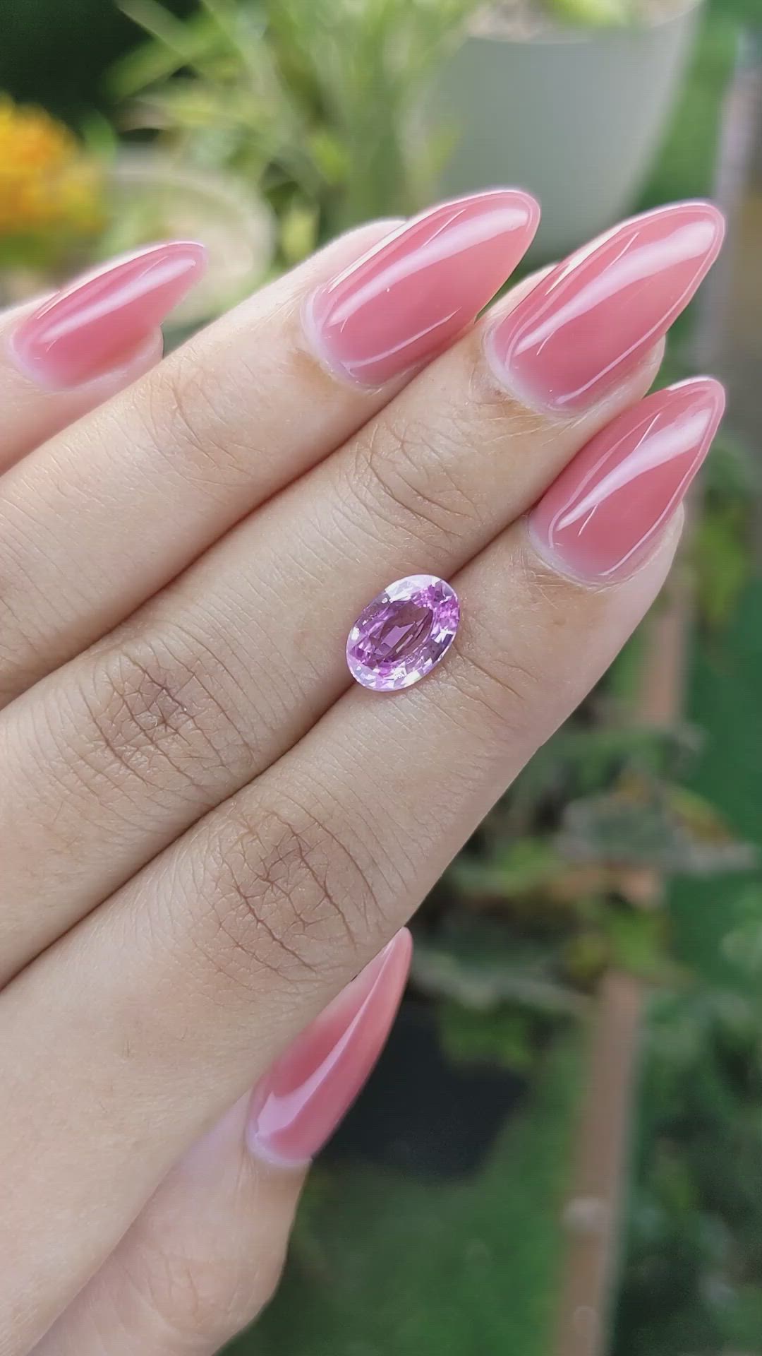 2.09 Ct. Pink Sapphire from Ceylon (Sri Lanka) Size Video