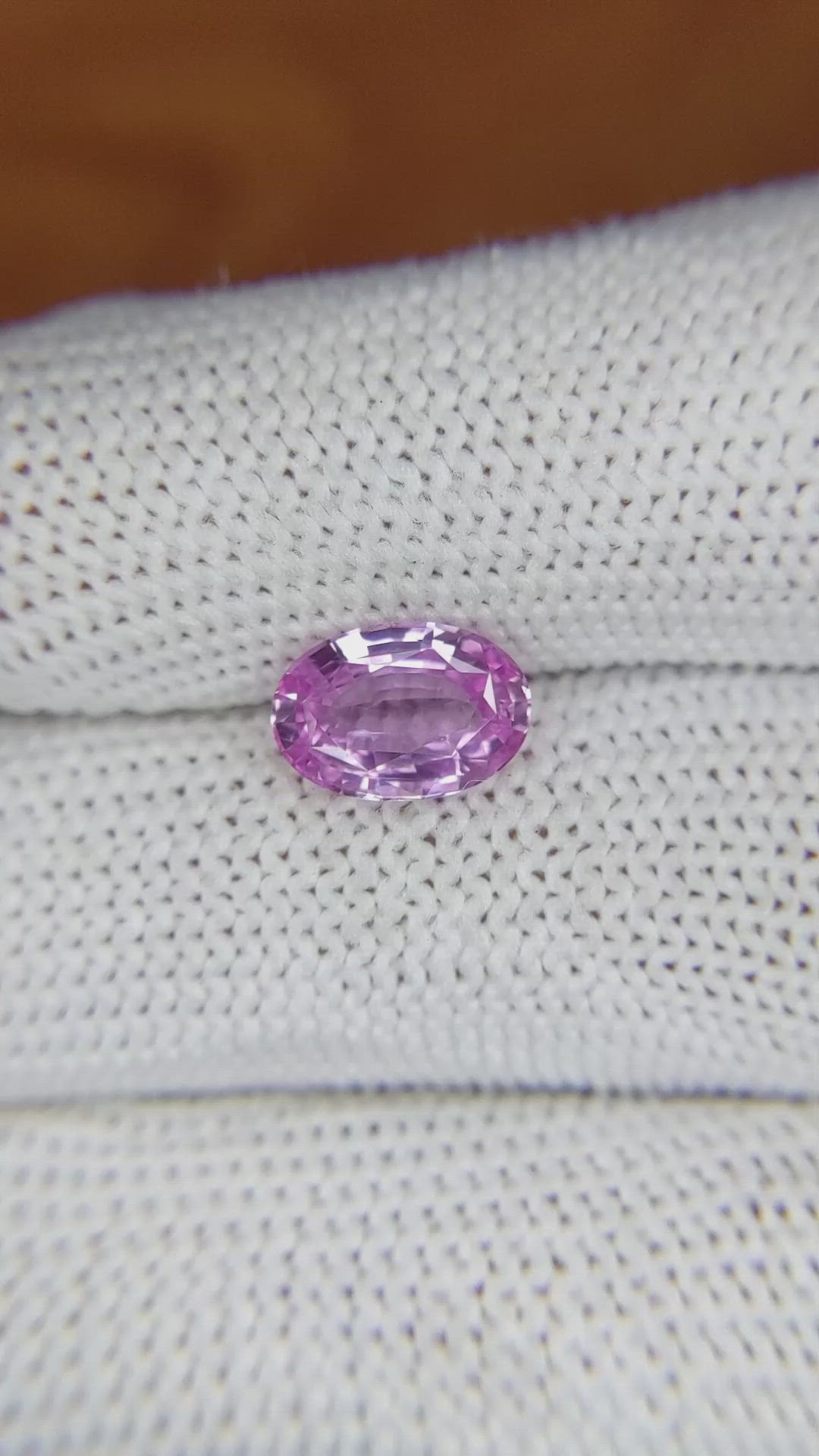 2.09 Ct. Pink Sapphire from Ceylon (Sri Lanka) Size Video