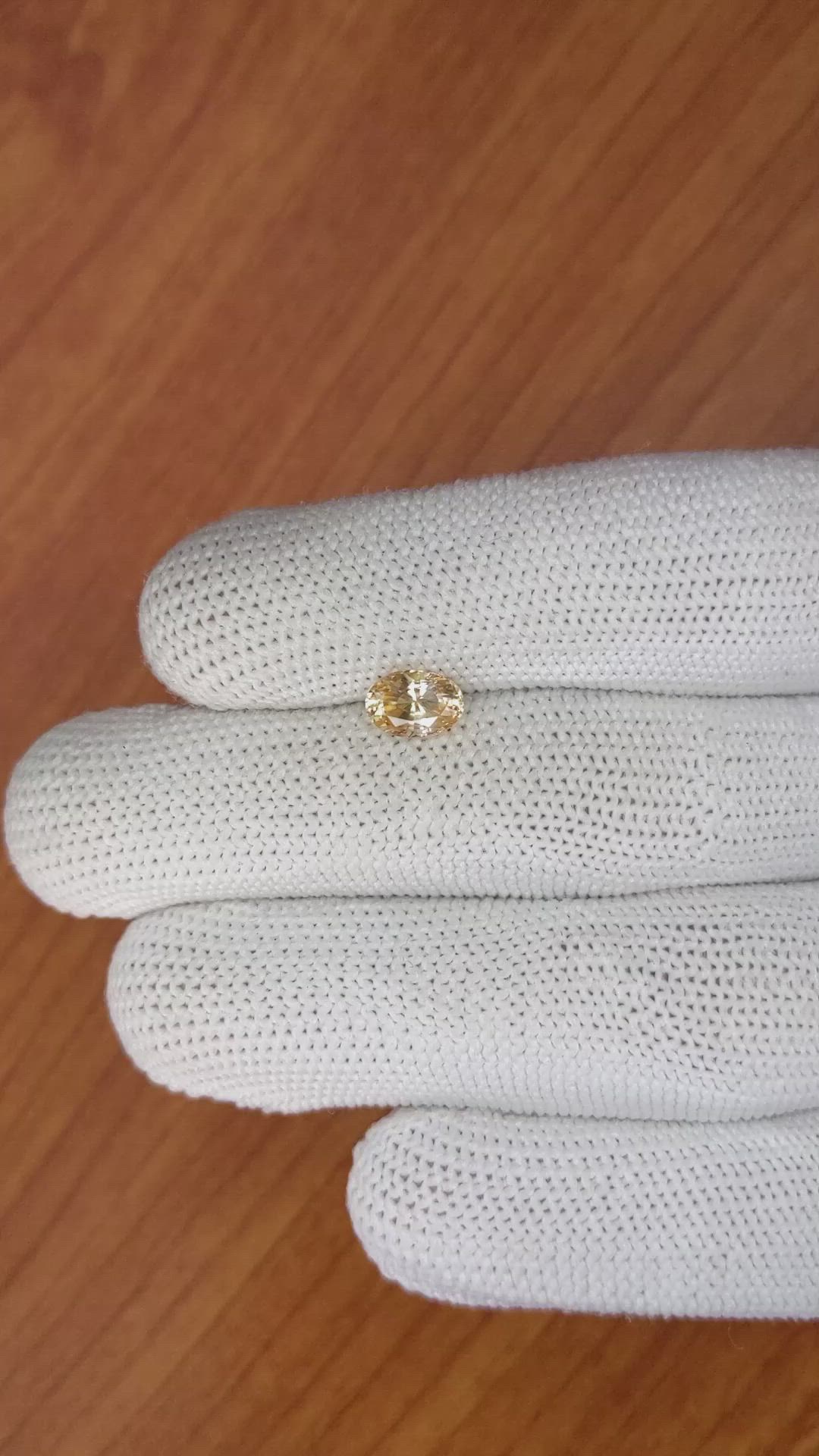 1.24 Ct. Peach Sapphire from Ceylon (Sri Lanka) Size Video