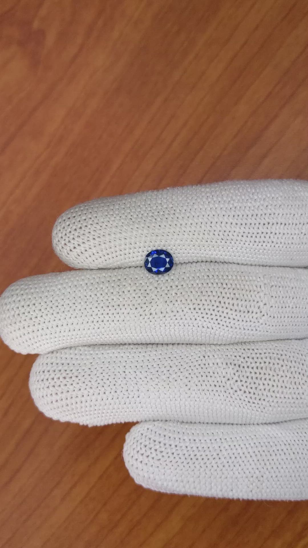 0.66 Ct. Blue Sapphire from Ceylon (Sri Lanka) Size Video