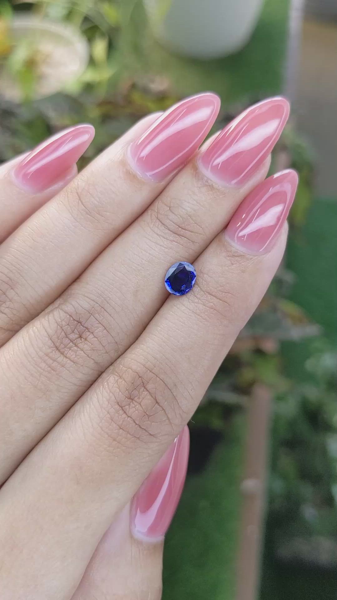 0.66 Ct. Blue Sapphire from Ceylon (Sri Lanka) Size Video
