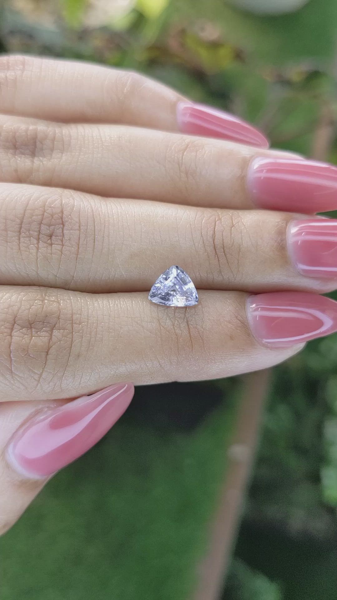 1.23 Ct. White Sapphire from Ceylon (Sri Lanka) Size Video