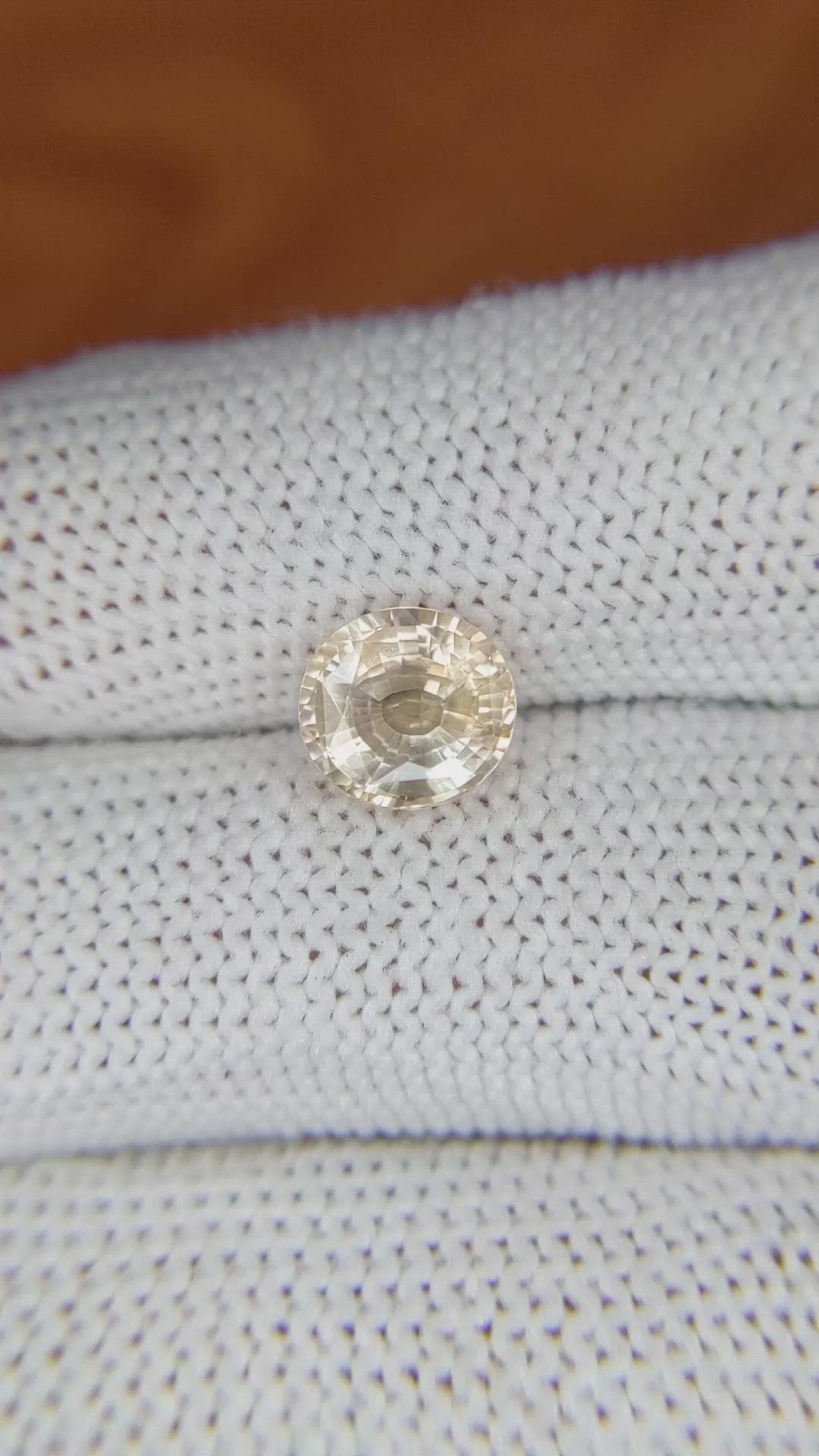 2.13 Ct. Peach Sapphire from Ceylon (Sri Lanka) Size Video
