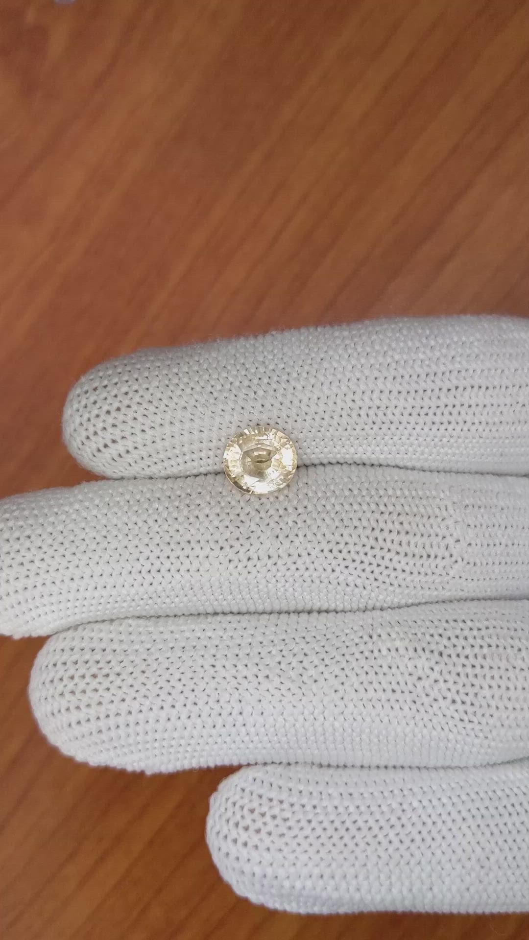 2.13 Ct. Peach Sapphire from Ceylon (Sri Lanka) Size Video