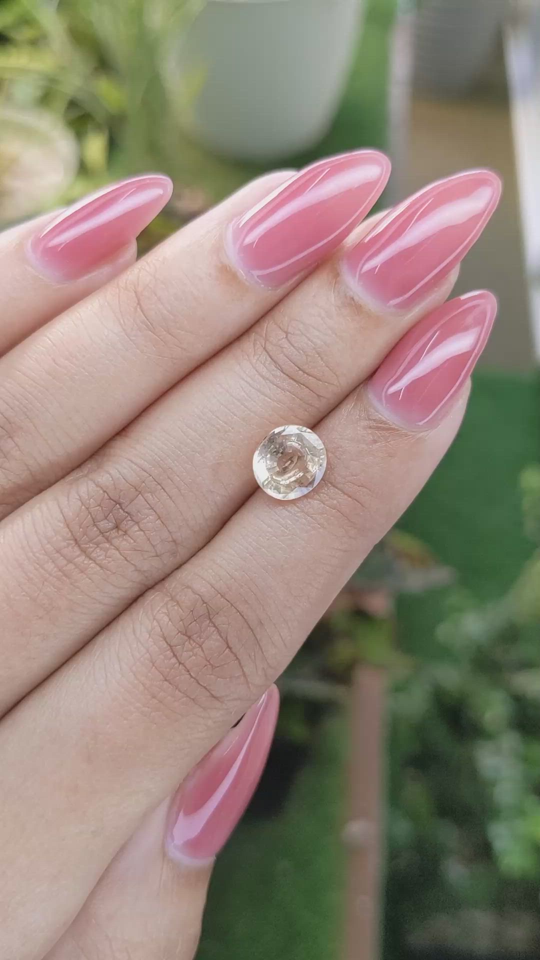 2.13 Ct. Peach Sapphire from Ceylon (Sri Lanka) Size Video