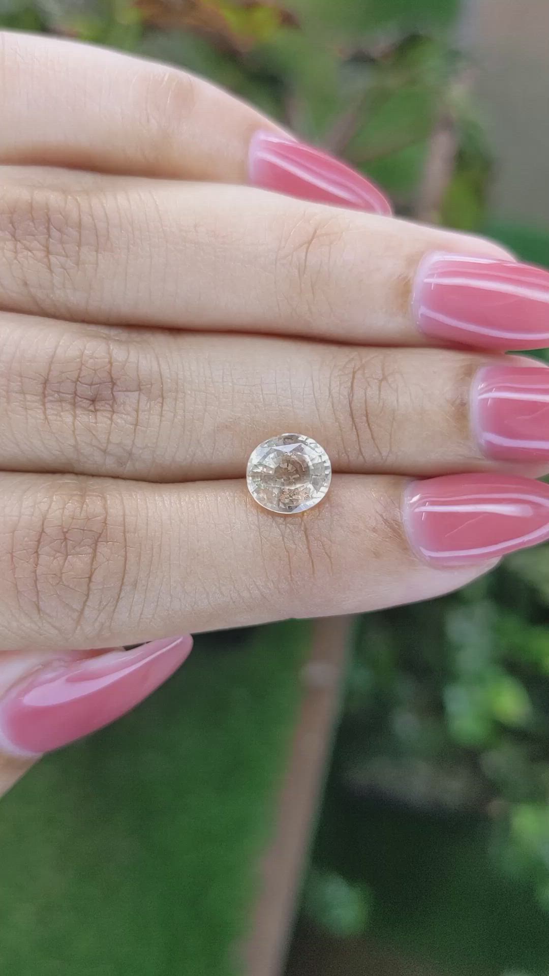 2.13 Ct. Peach Sapphire from Ceylon (Sri Lanka) Size Video