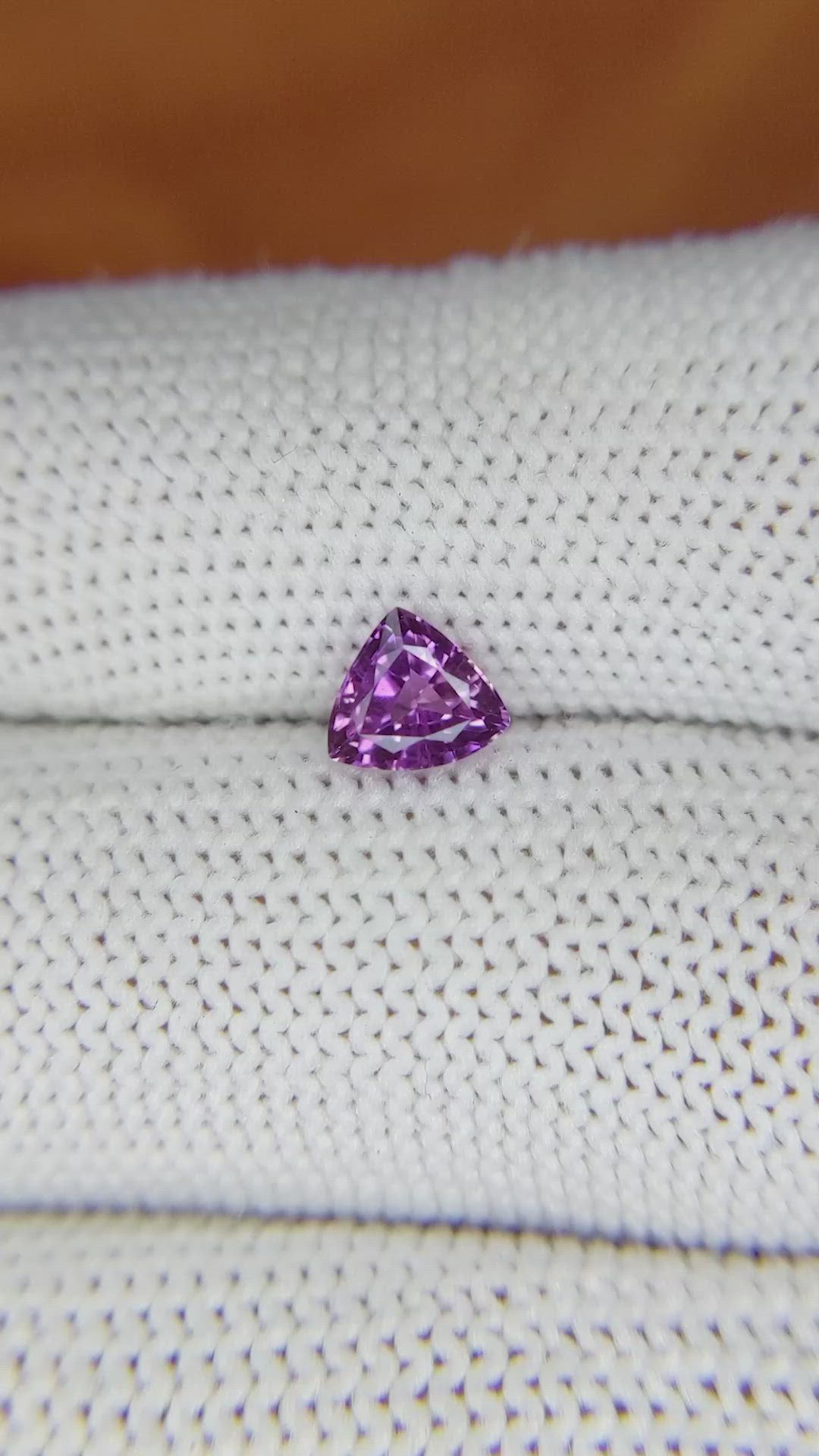 0.83 Ct. Pinkish Purple Sapphire from Ceylon (Sri Lanka) Size Video
