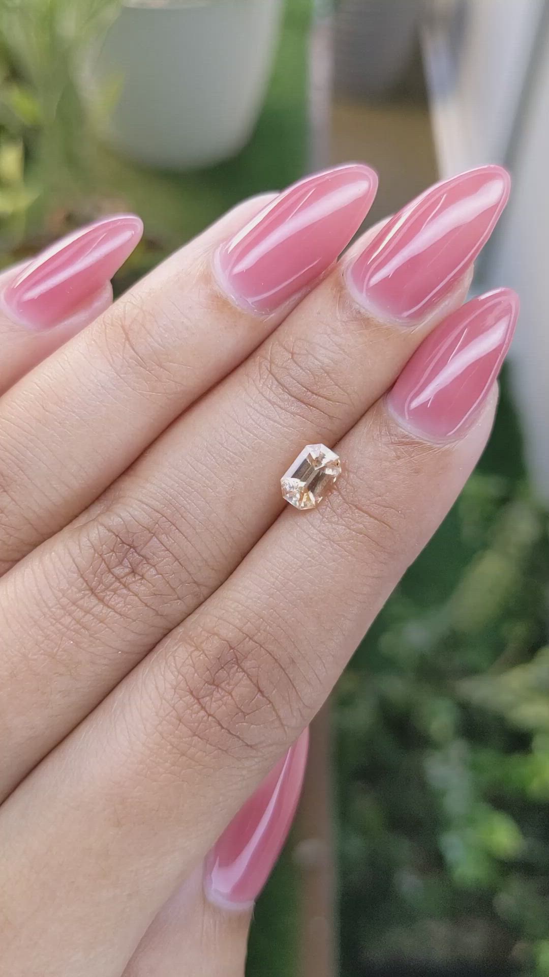 1.04 Ct. Peach Sapphire from Ceylon (Sri Lanka) Size Video