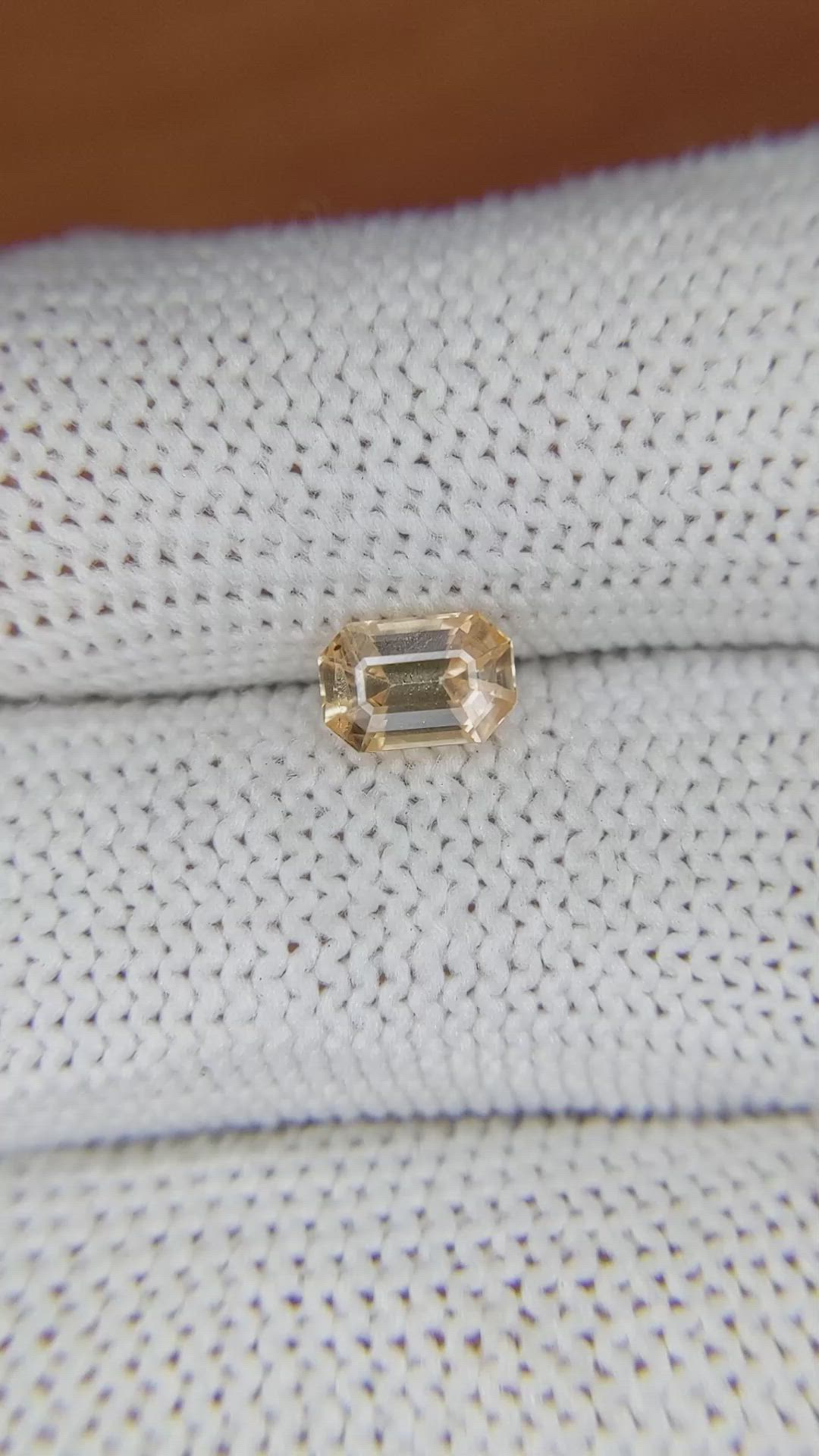 1.04 Ct. Peach Sapphire from Ceylon (Sri Lanka) Size Video