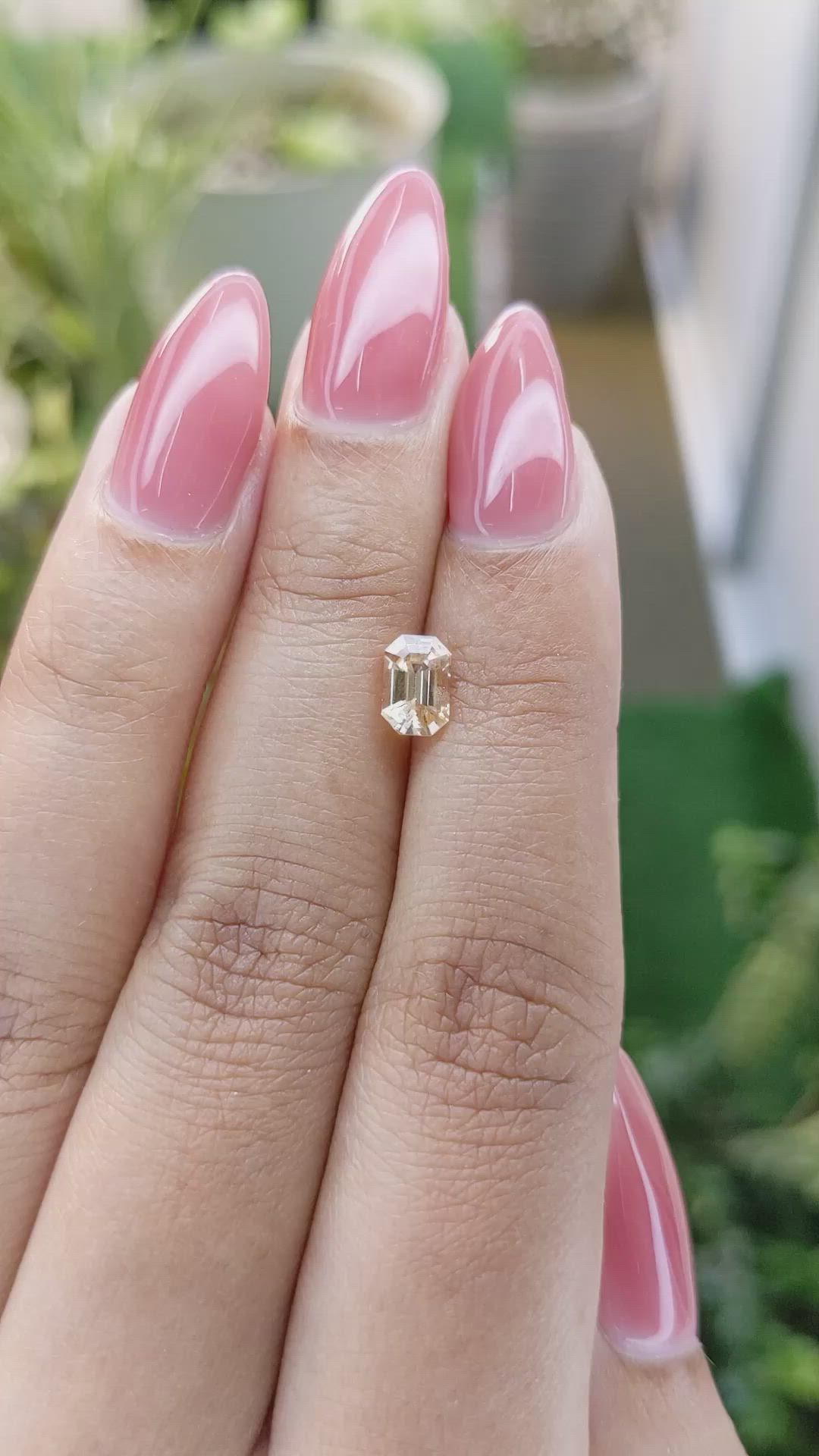 1.04 Ct. Peach Sapphire from Ceylon (Sri Lanka) Size Video